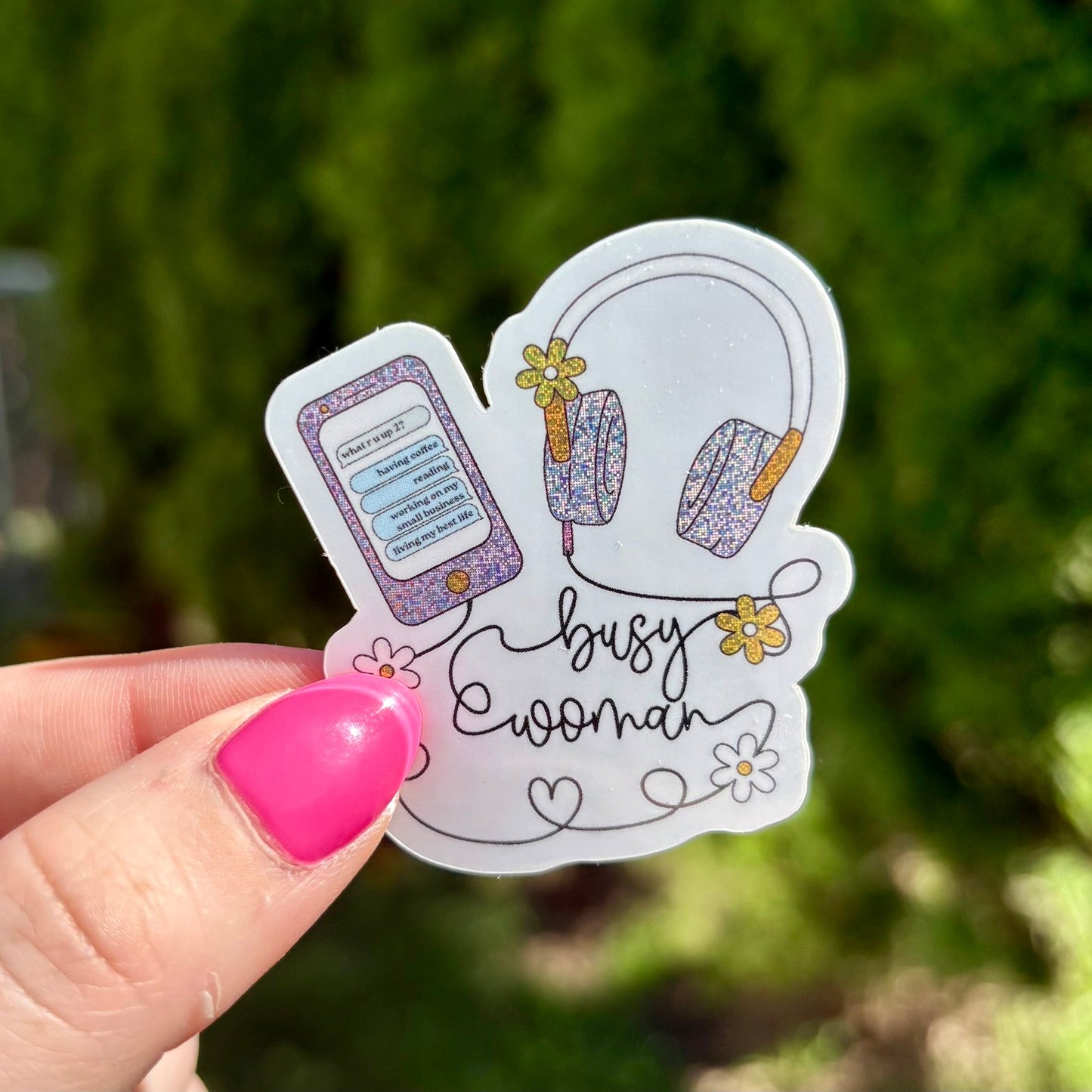 Bust Woman Crushed Glitter Sticker - Awfullynerdy.co