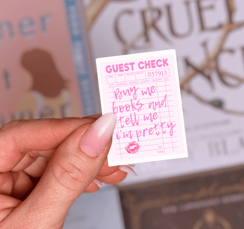 Buy Me Books and Tell Me I'm Pretty Sticker - Awfullynerdy.co