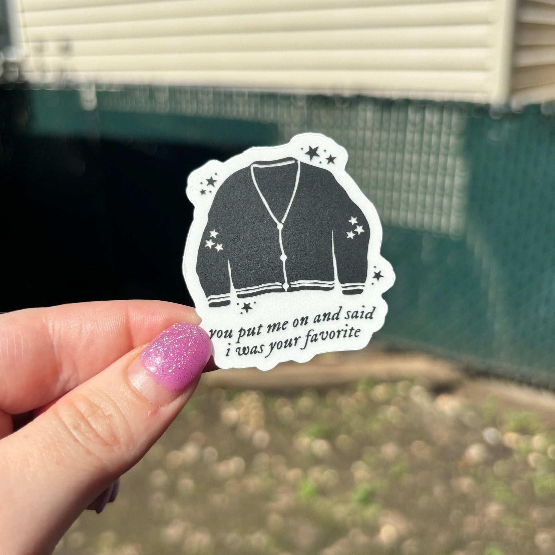 Cardigan Clear Sticker - Awfullynerdy.co
