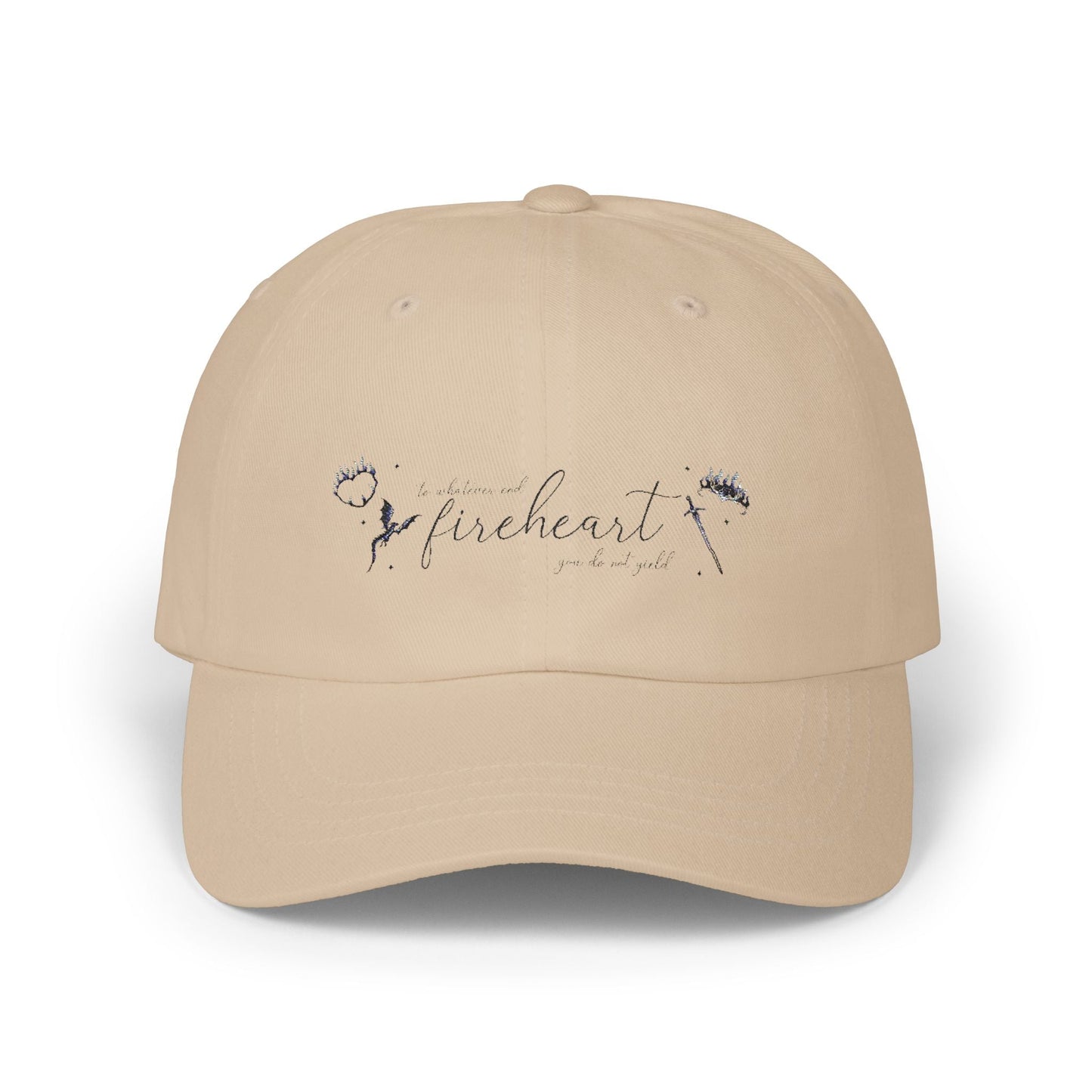 Classic Fireheart Dad Cap, Relaxed White Baseball Hat, Gift for Fathers Day, Casual Everyday Wear, Adjustable Dad Hat - Awfullynerdy.co