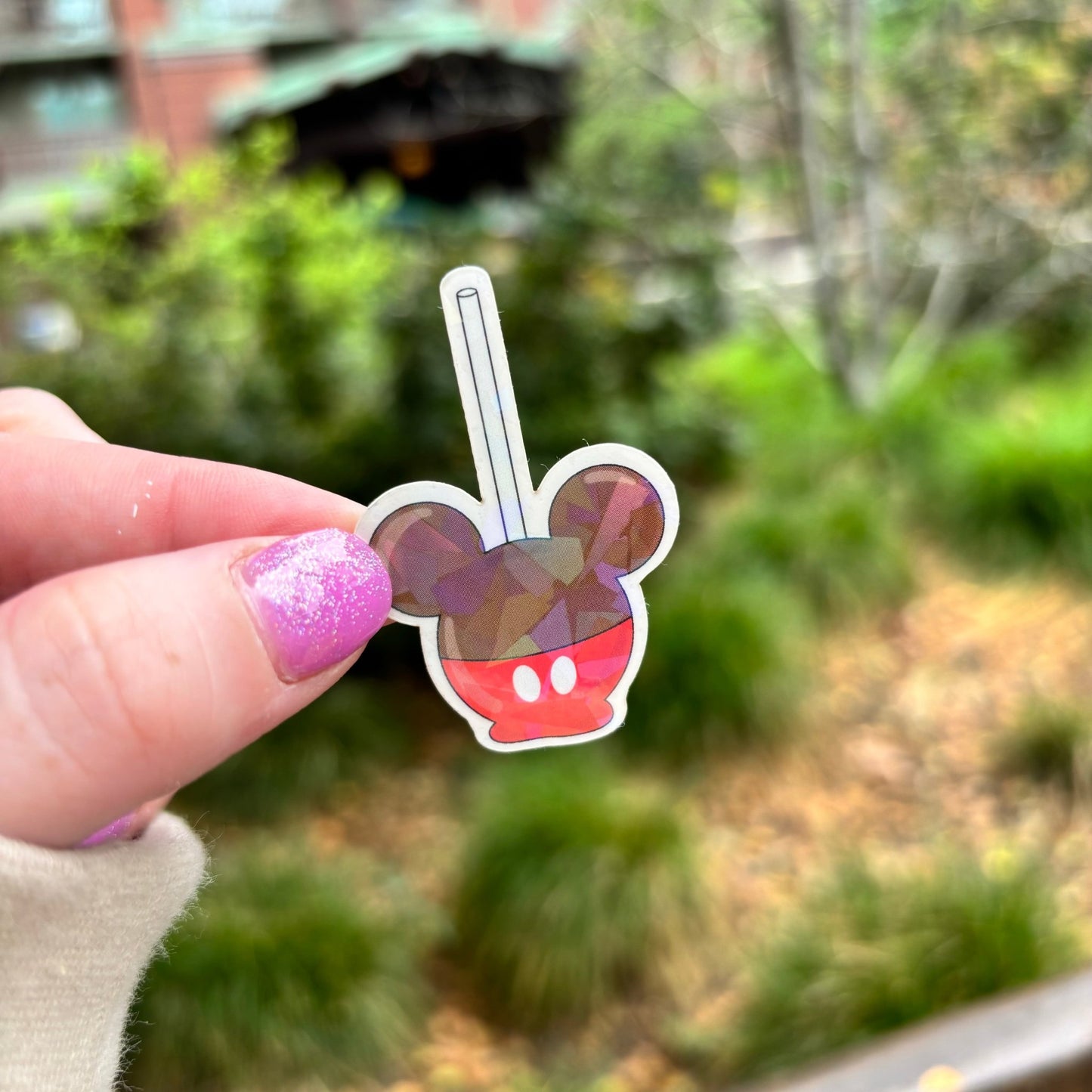 Clear Sparkle Candied Apple Sticker - Awfullynerdy.co