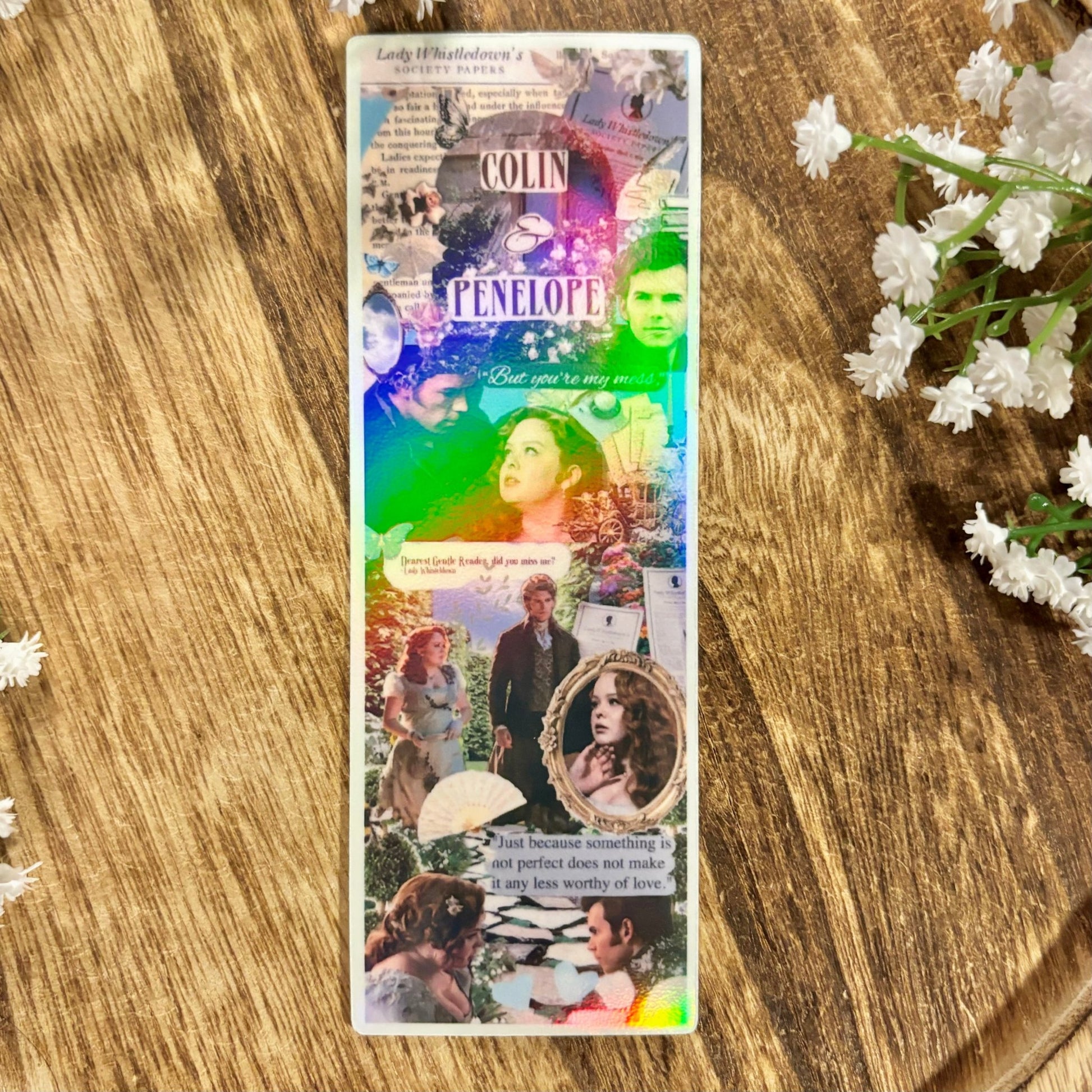 Colin and Penelope Bridgerton Collage Bookmark - Awfullynerdy.co