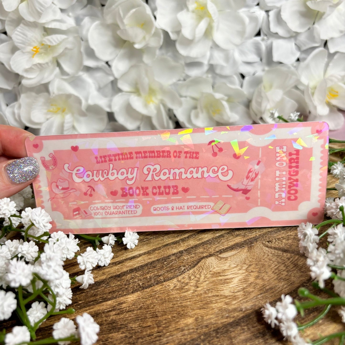 Cowboy Romance Book Club Cardstock Bookmark - Awfullynerdy.co