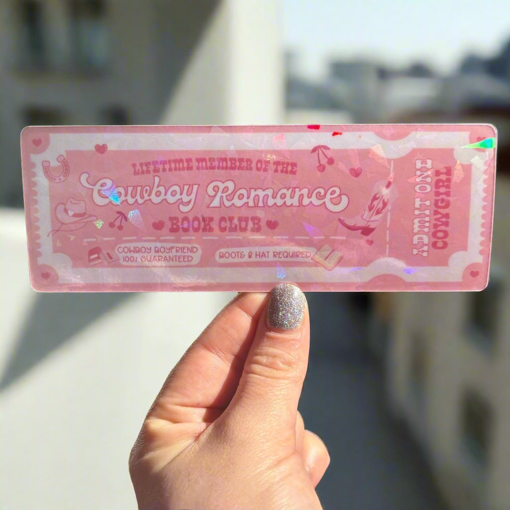Cowboy Romance Book Club Cardstock Bookmark - Awfullynerdy.co