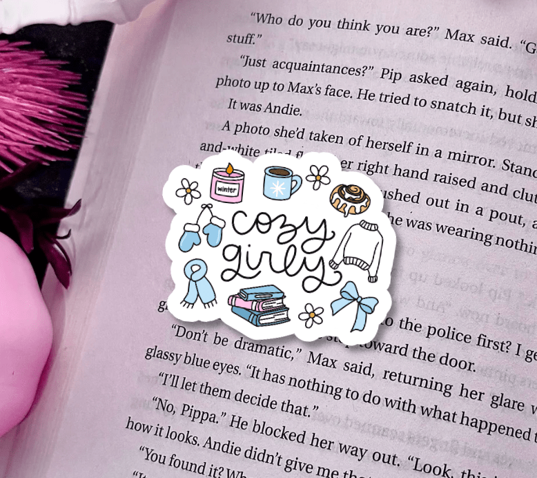 Cozy Girly Snowflake Sparkle Sticker - Awfullynerdy.co