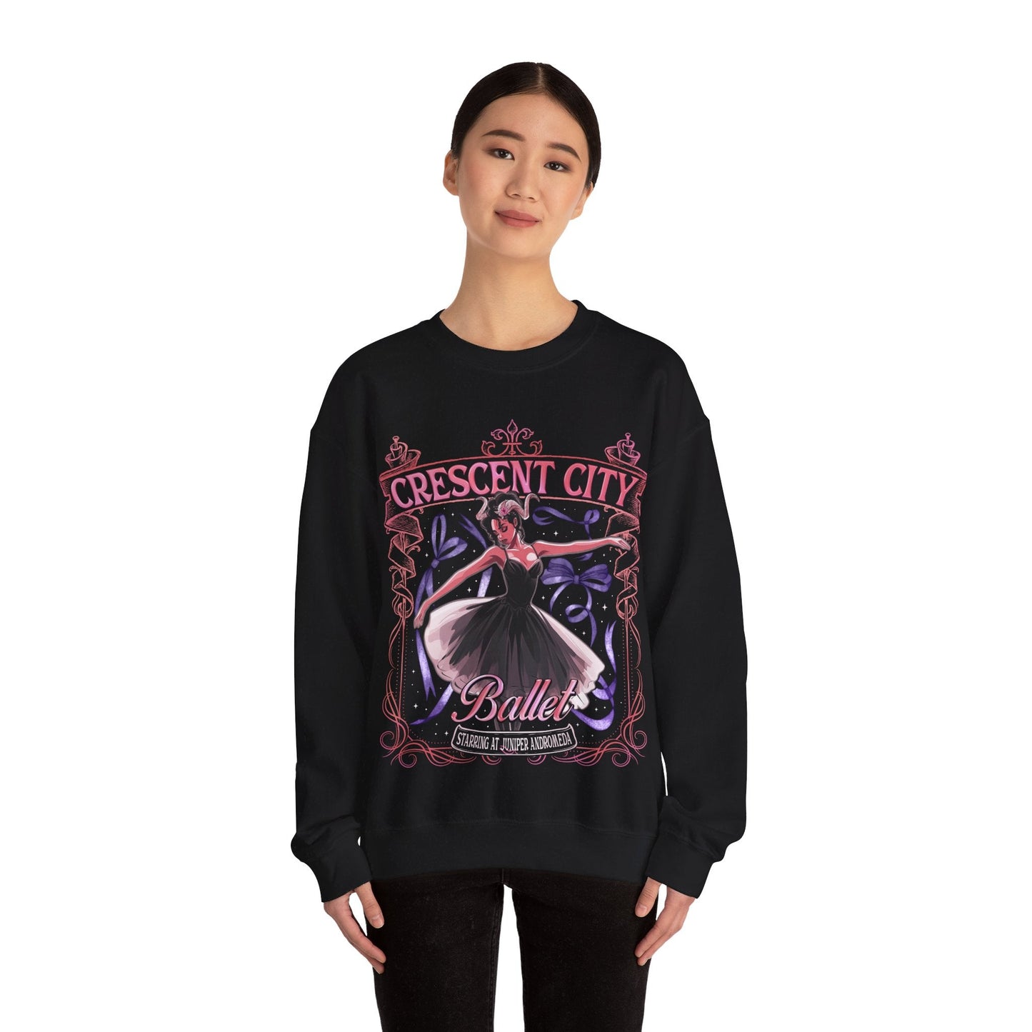 Crescent City Ballet Junpier Heavy Blend™ Crewneck Sweatshirt - Awfullynerdy.co