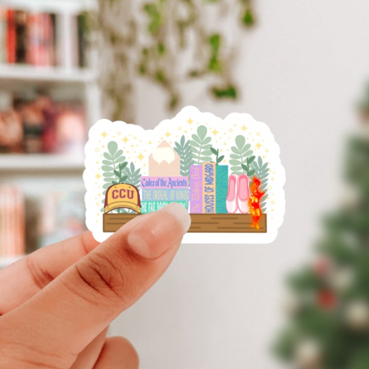 Crescent City Bookshelf Star Sparkle Sticker - Awfullynerdy.co