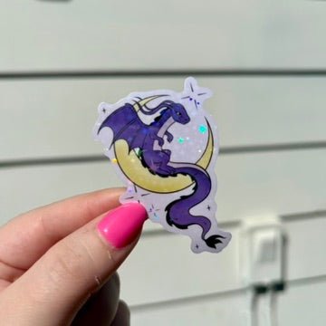 Crescent Purple Dragon Sticker - Awfullynerdy.co