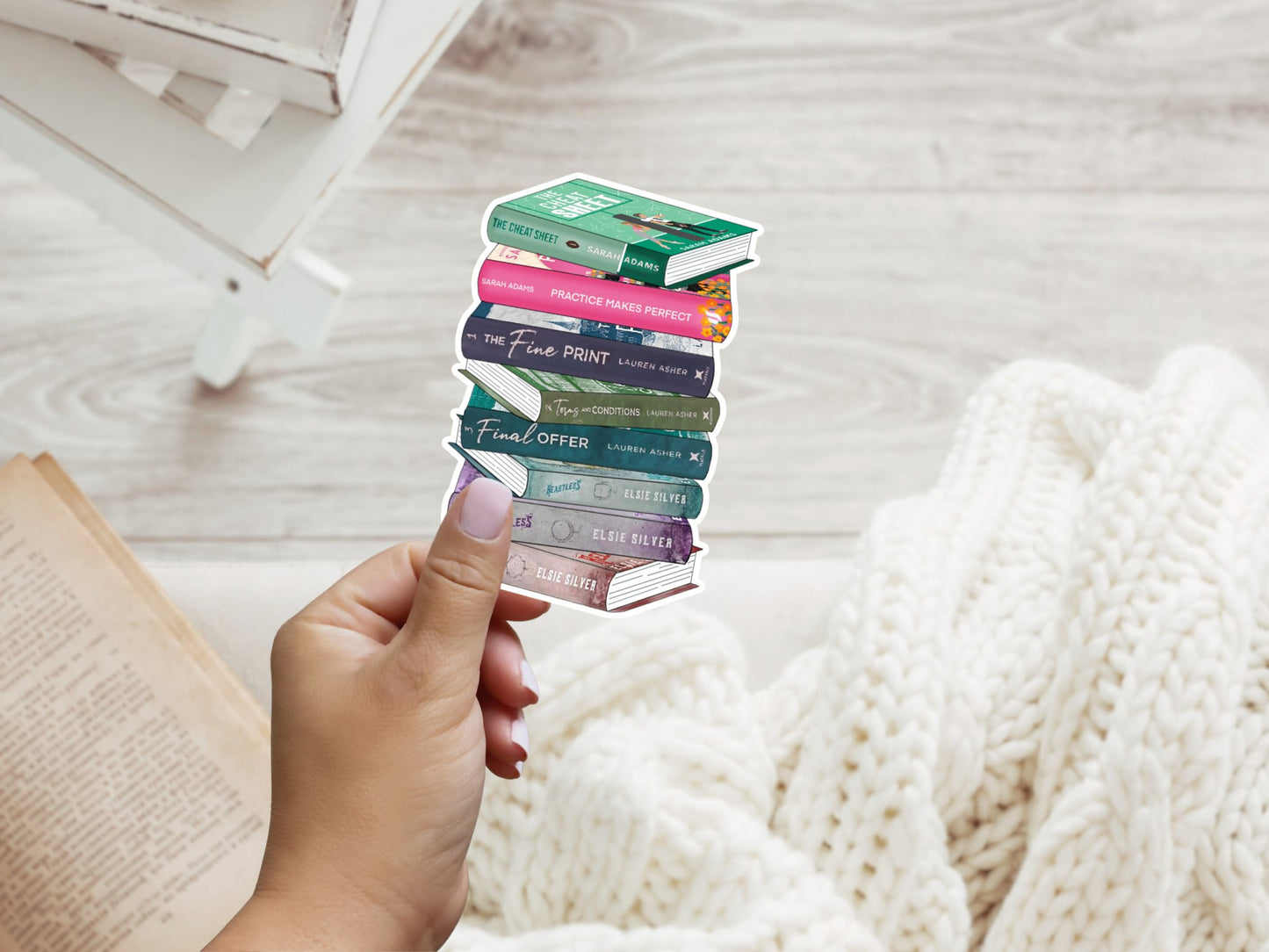 Custom Book Stack Sticker - Awfullynerdy.co