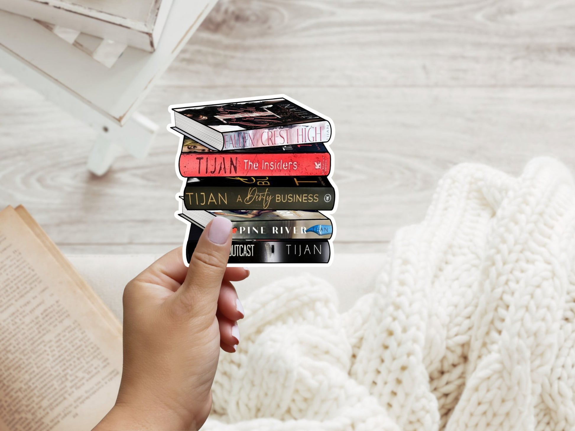 Custom Book Stack Sticker - Awfullynerdy.co