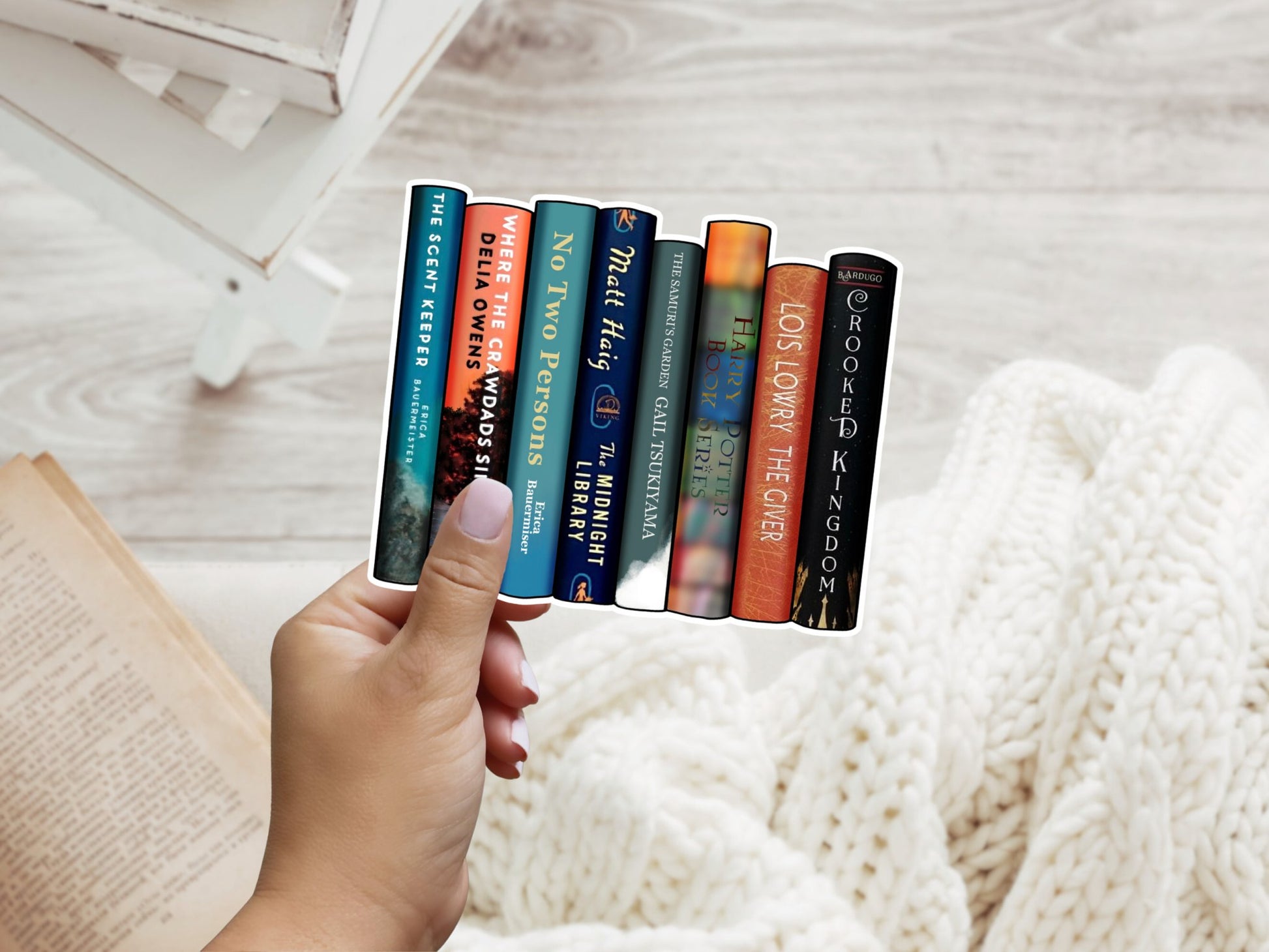 Custom Book Stack Sticker - Awfullynerdy.co