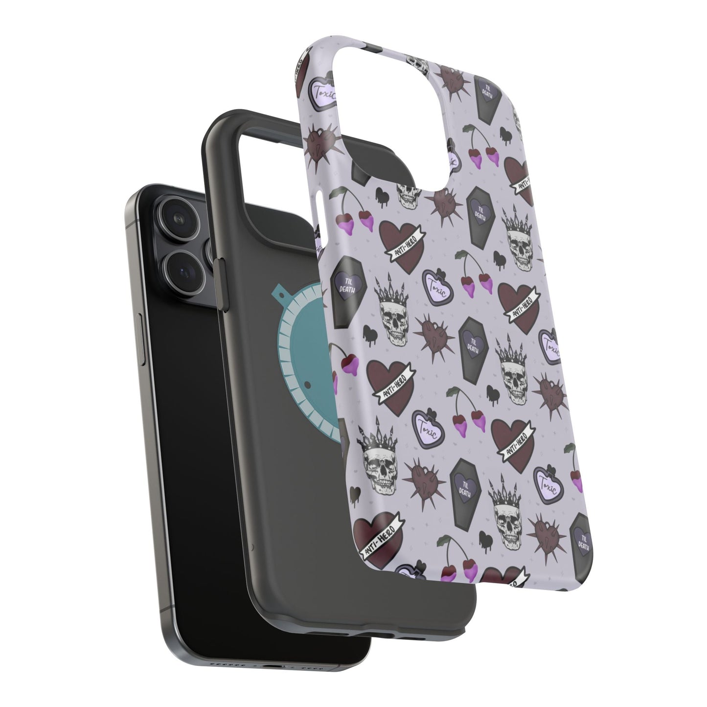 Dark Romance Edgy Skull Phone Cases | Magnetic Tough Cases for Teens & Adults - Awfullynerdy.co