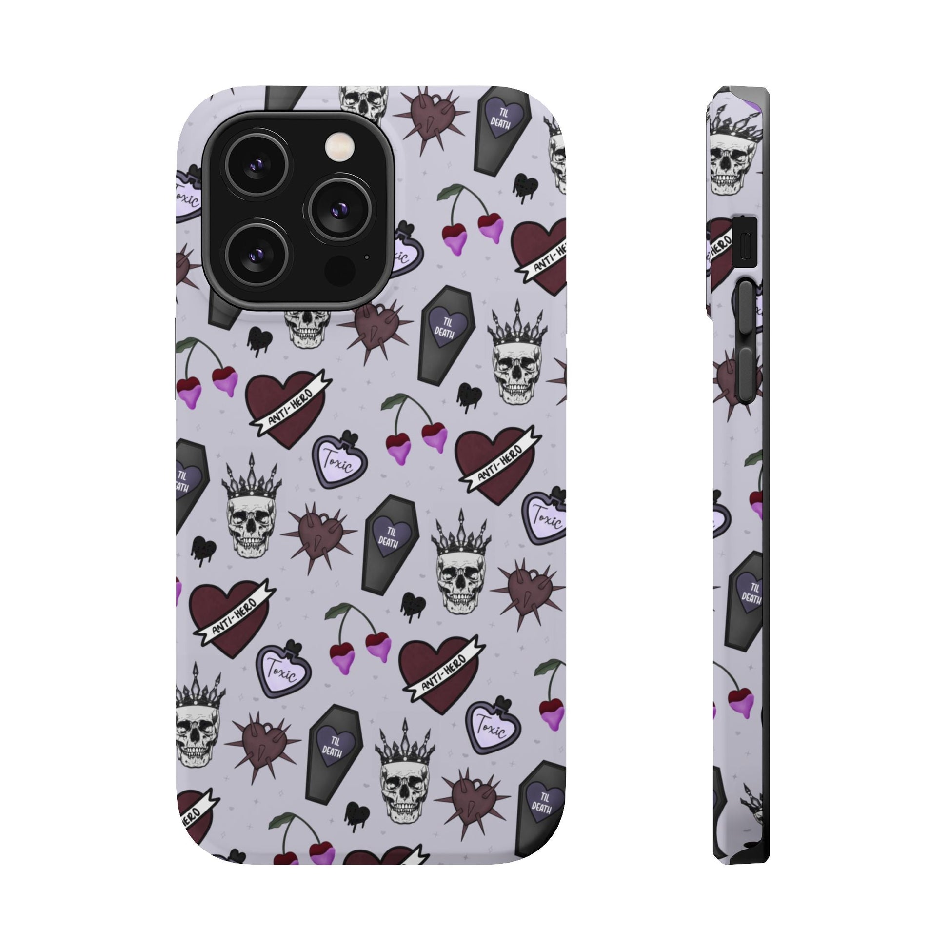 Dark Romance Edgy Skull Phone Cases | Magnetic Tough Cases for Teens & Adults - Awfullynerdy.co