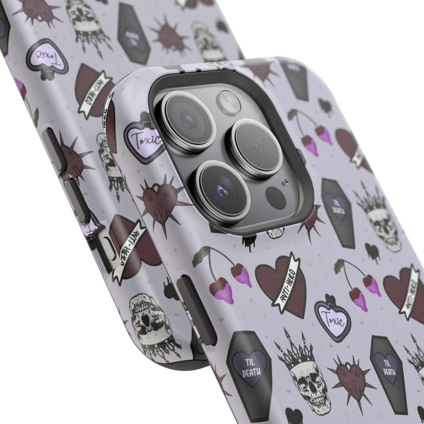 Dark Romance Edgy Skull Phone Cases | Magnetic Tough Cases for Teens & Adults - Awfullynerdy.co