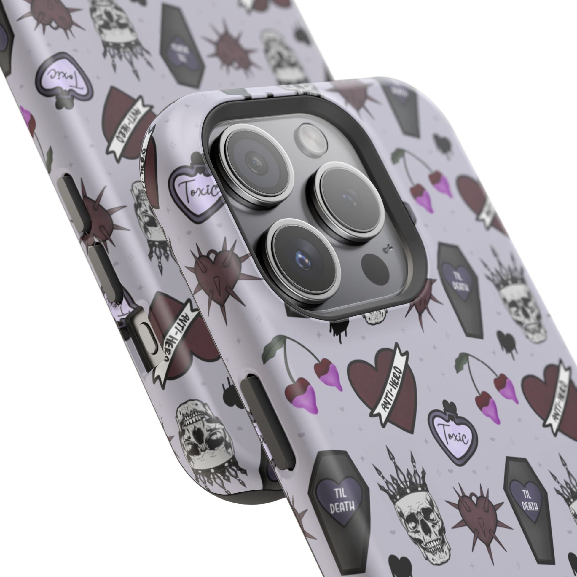 Dark Romance Edgy Skull Phone Cases | Magnetic Tough Cases for Teens & Adults - Awfullynerdy.co