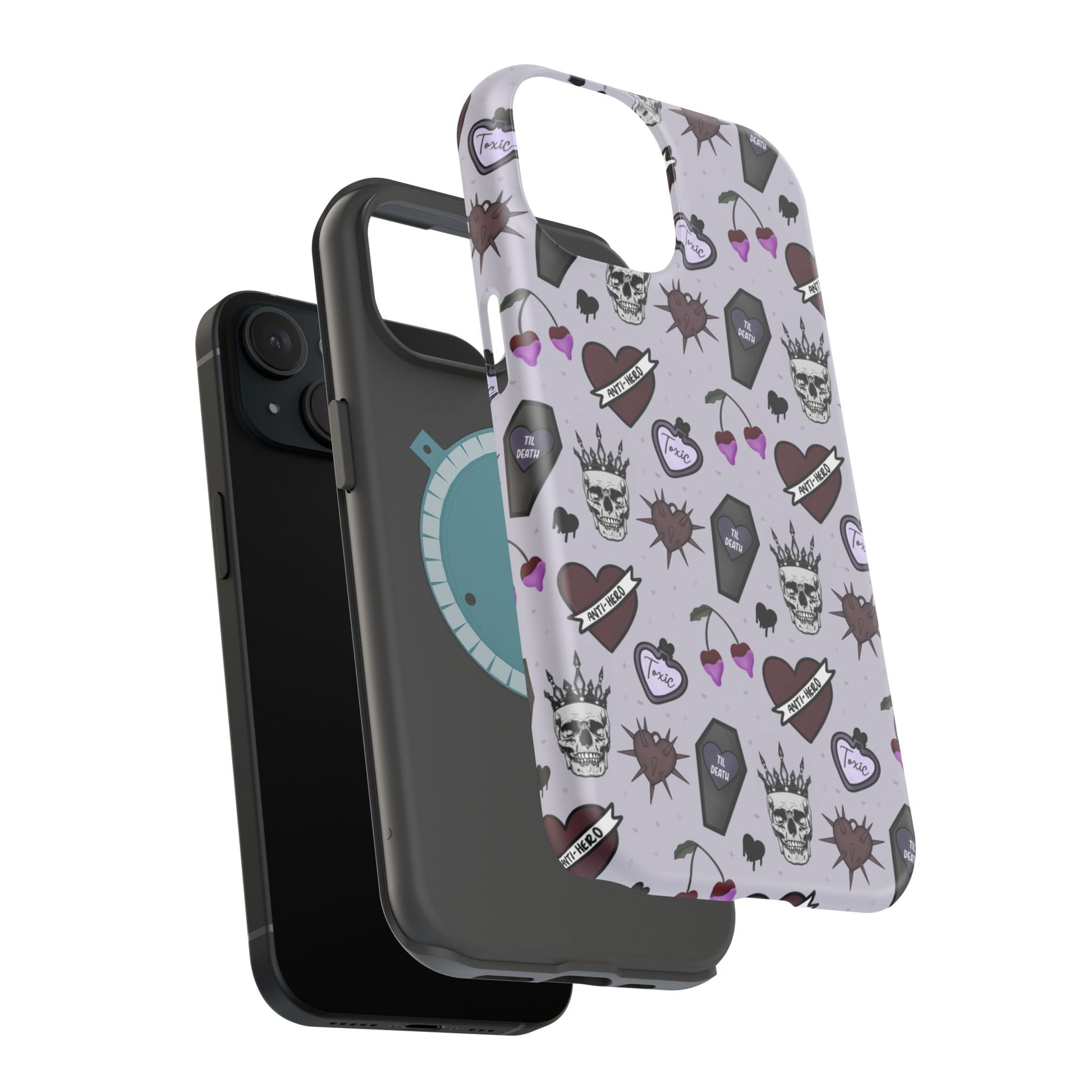 Dark Romance Edgy Skull Phone Cases | Magnetic Tough Cases for Teens & Adults - Awfullynerdy.co
