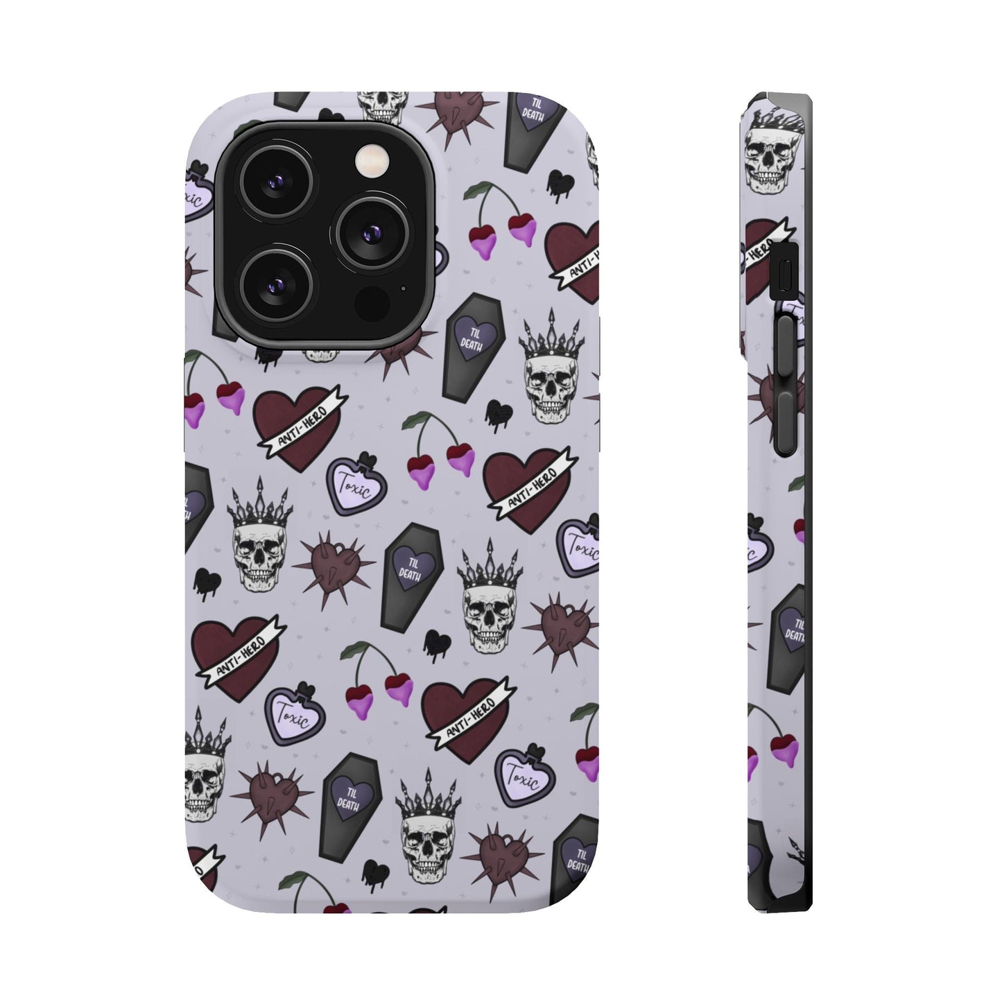 Dark Romance Edgy Skull Phone Cases | Magnetic Tough Cases for Teens & Adults - Awfullynerdy.co