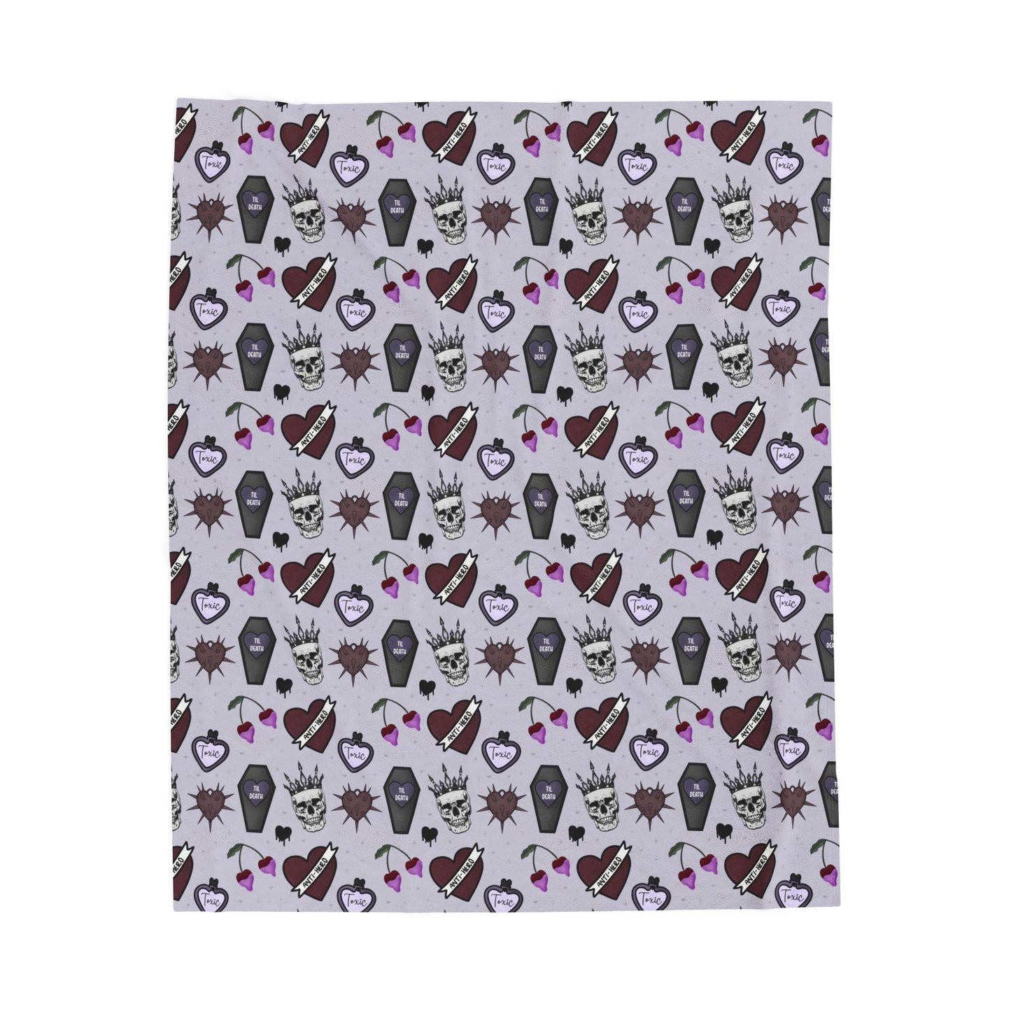 Dark Romance Gothic Plush Blanket, Cozy Throw, Halloween Decor, Spooky Home Accents, Gothic Aesthetic, Gifts for Her, Warm Living Room Accessory - Awfullynerdy.co
