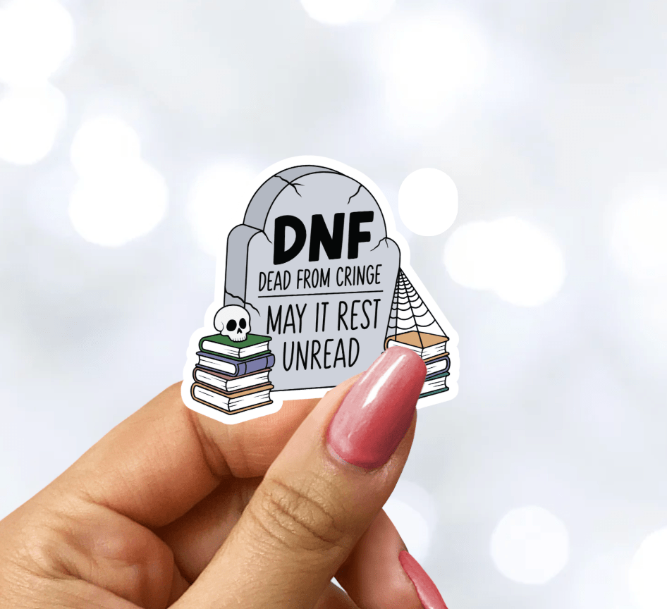 DNF (Dead From Cringe) Laminated Sticker - Awfullynerdy.co