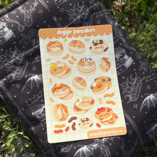 Doggo Pancakes Matte Sticker Sheet | Kawaii Aesthetic Stickers | Planner Stickers | Journal Stickers | Scrapbooking | Stationery Gift (Copy) (Copy) - Awfullynerdy.co