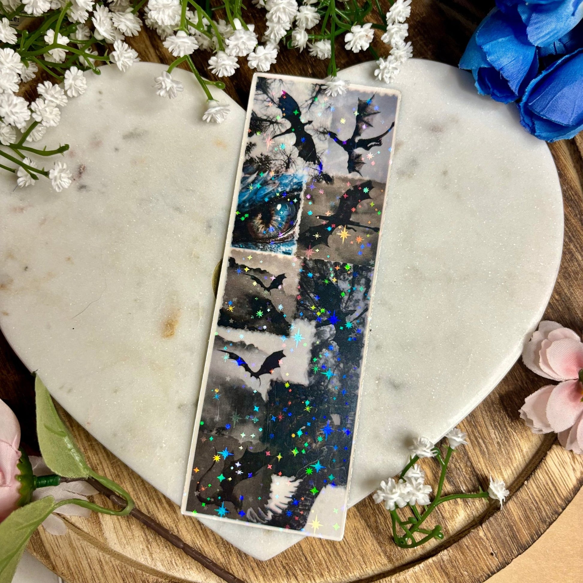 Dragon Collage Cardstock Bookmark - Awfullynerdy.co