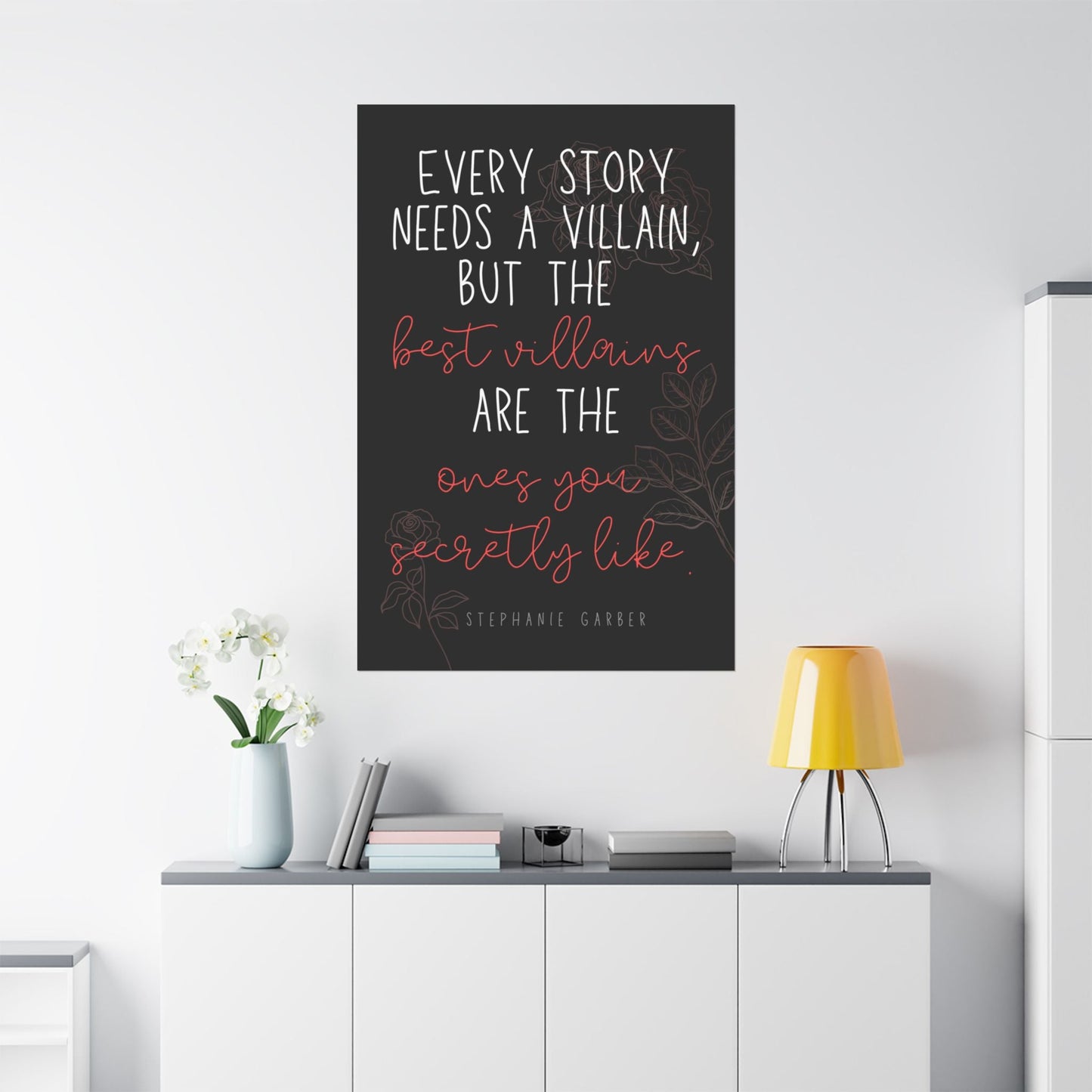 Every Story Needs a Villain Quote Matte Vertical Poster - NO FRAME - Inspired by Caraval Series - Awfullynerdy.co