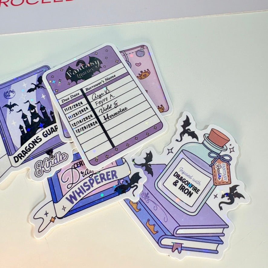 Fantasy Girlie Kindle Sticker - Awfullynerdy.co