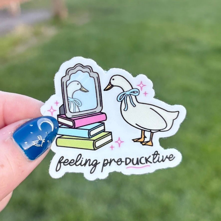 Feeling ProDUCKtive Sticker - Awfullynerdy.co