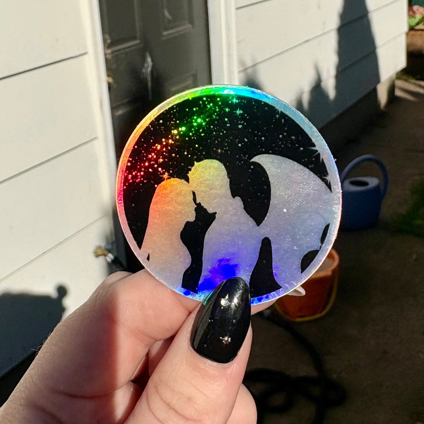 Feyre and Rhysand Velaris Dark Holographic Sticker - Awfullynerdy.co