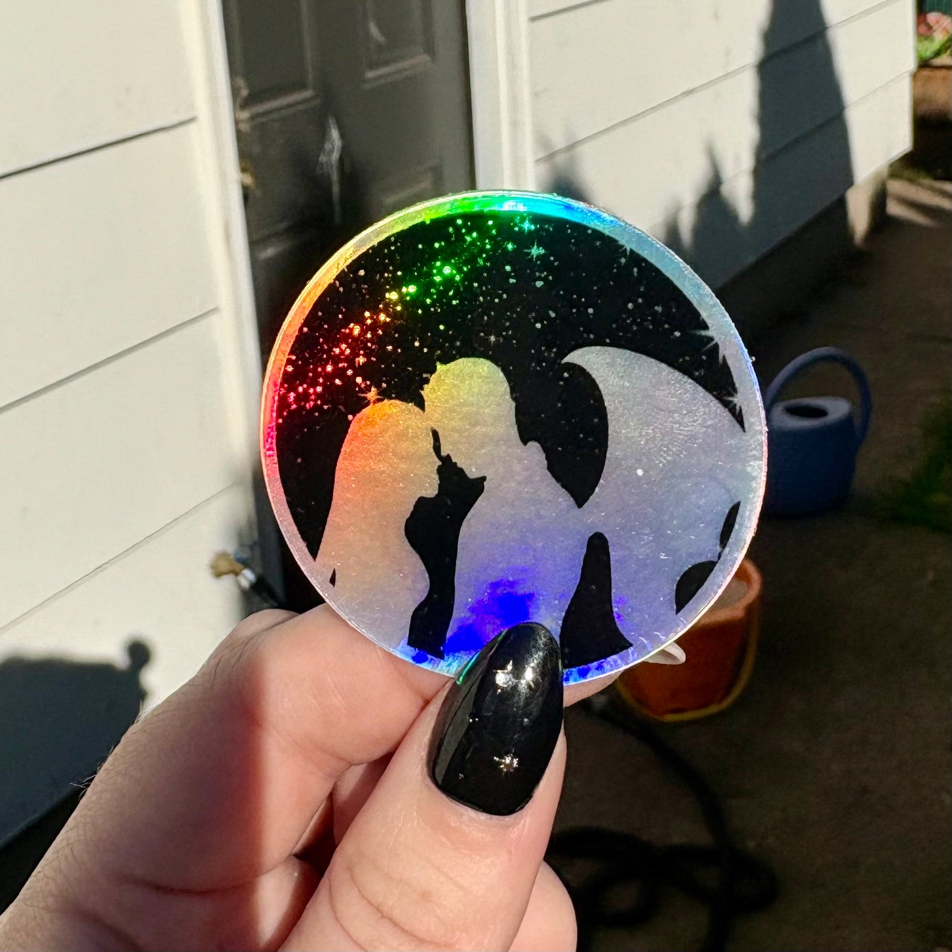 Feyre and Rhysand Velaris Dark Holographic Sticker - Awfullynerdy.co