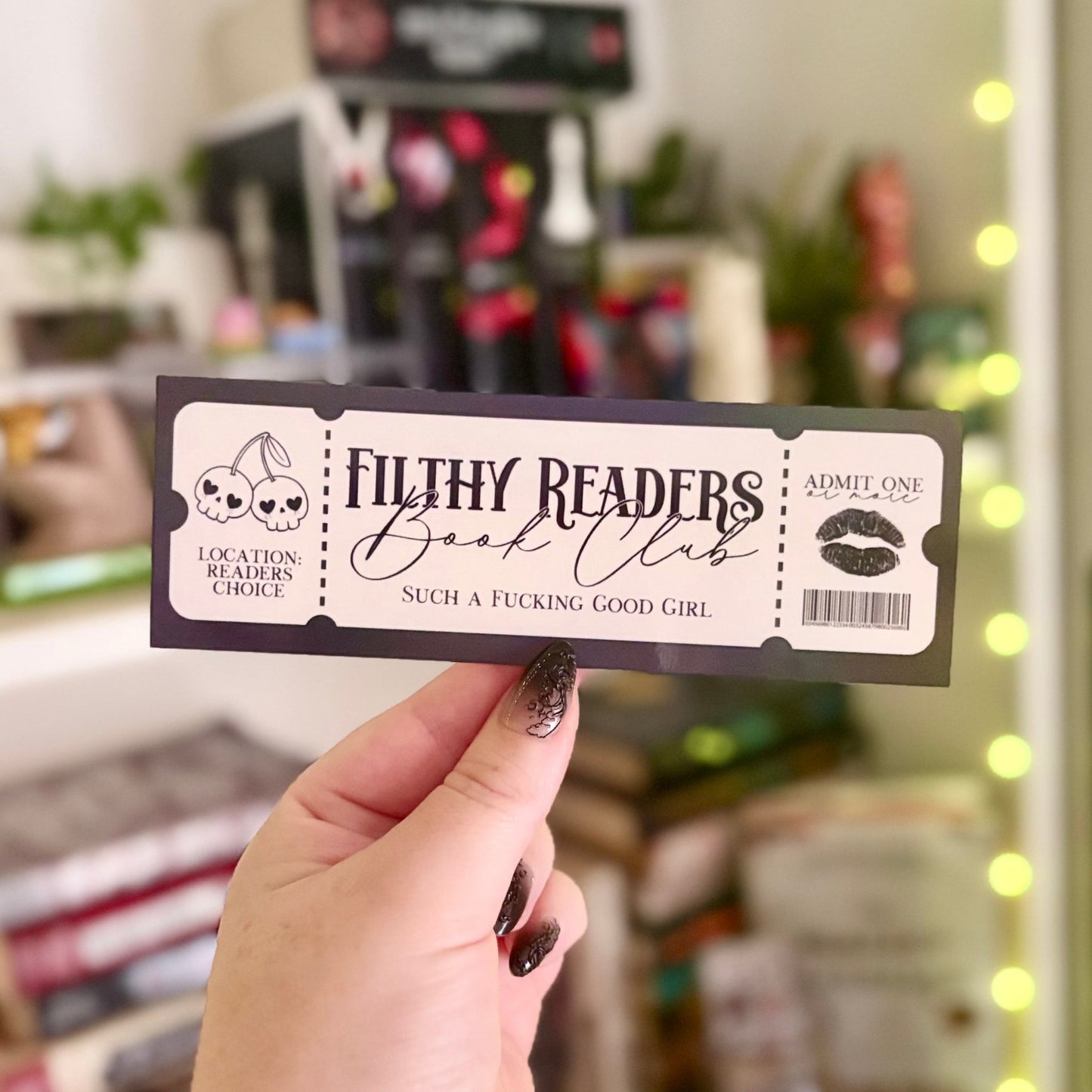Filthy Readers Book Club Smut Dual - Sided Holographic Cardstock Bookmark - Awfullynerdy.co
