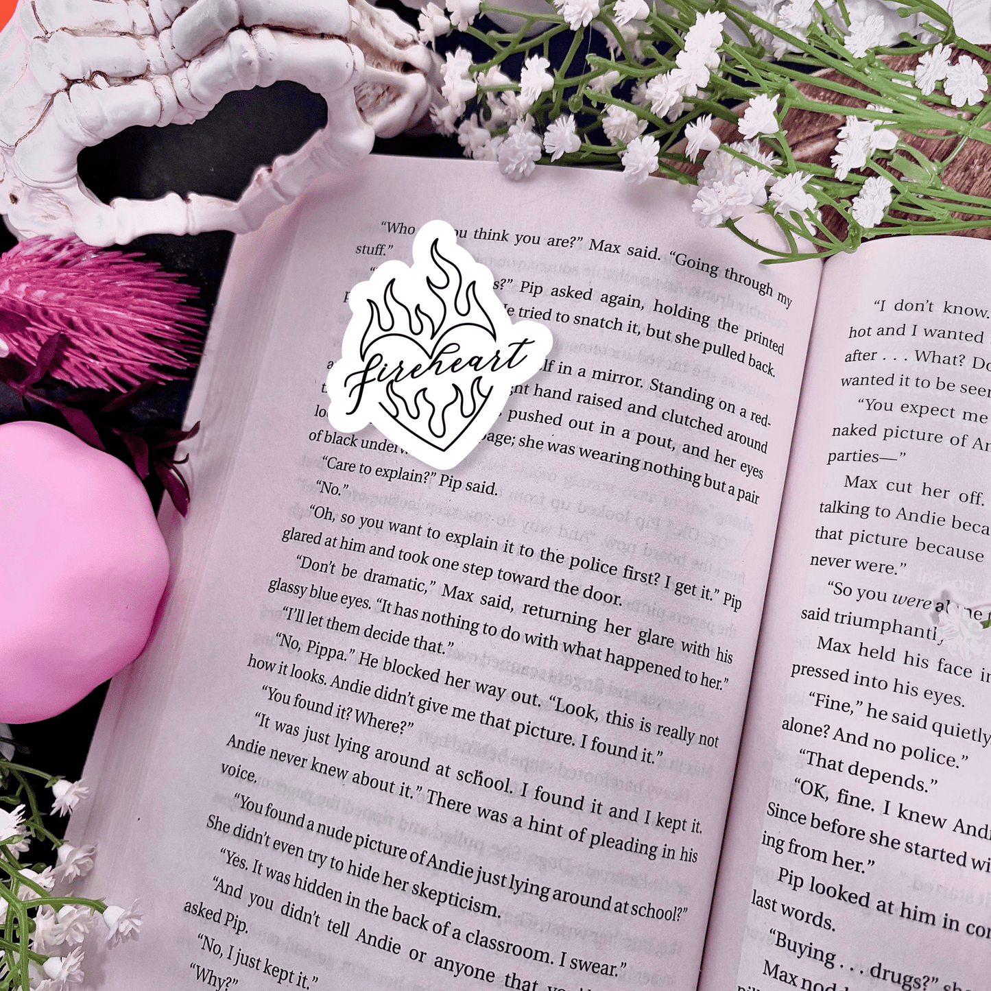 Fireheart Heart Sticker - Awfullynerdy.co