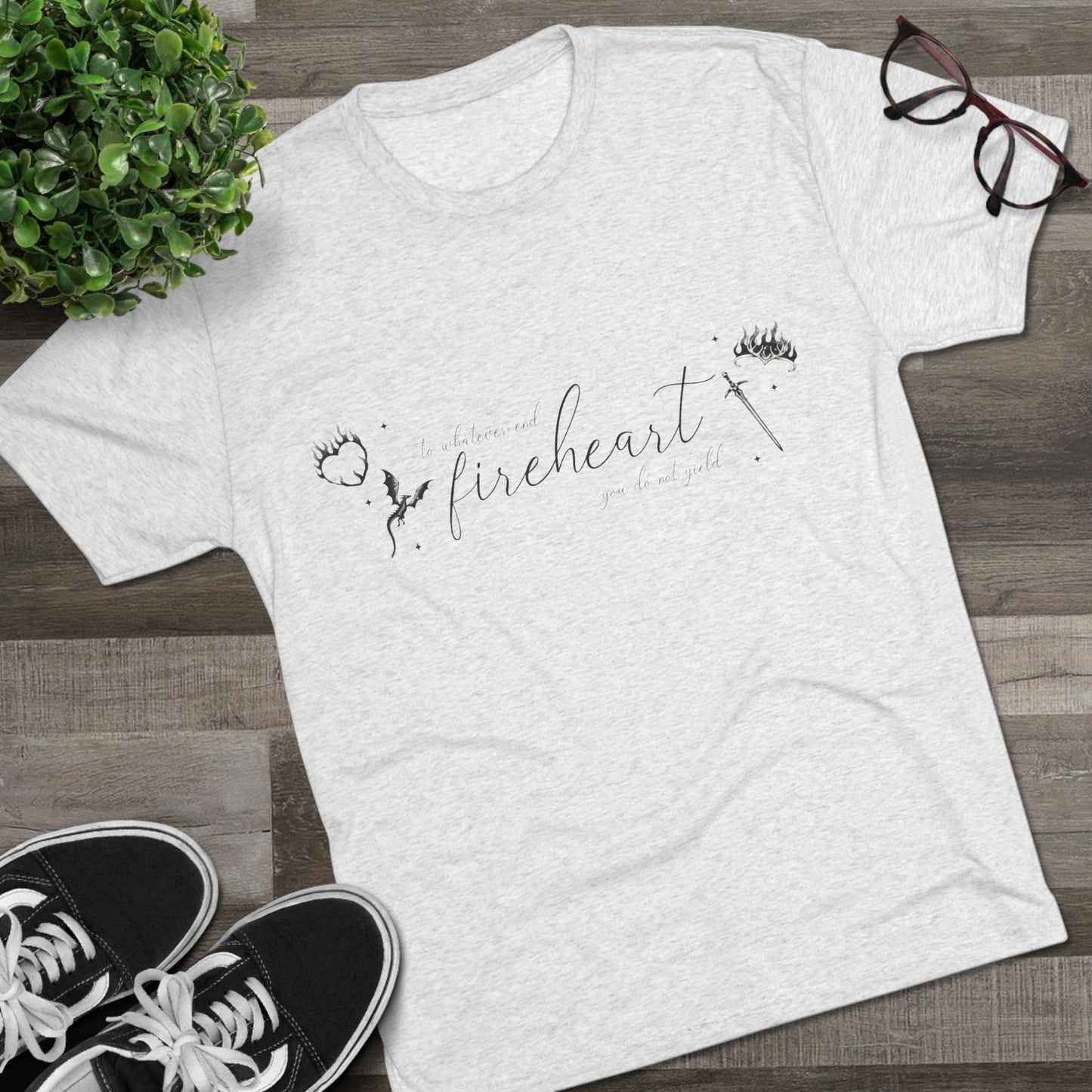 Fireheart Unisex Tri - Blend Crew Tee - Awfullynerdy.co