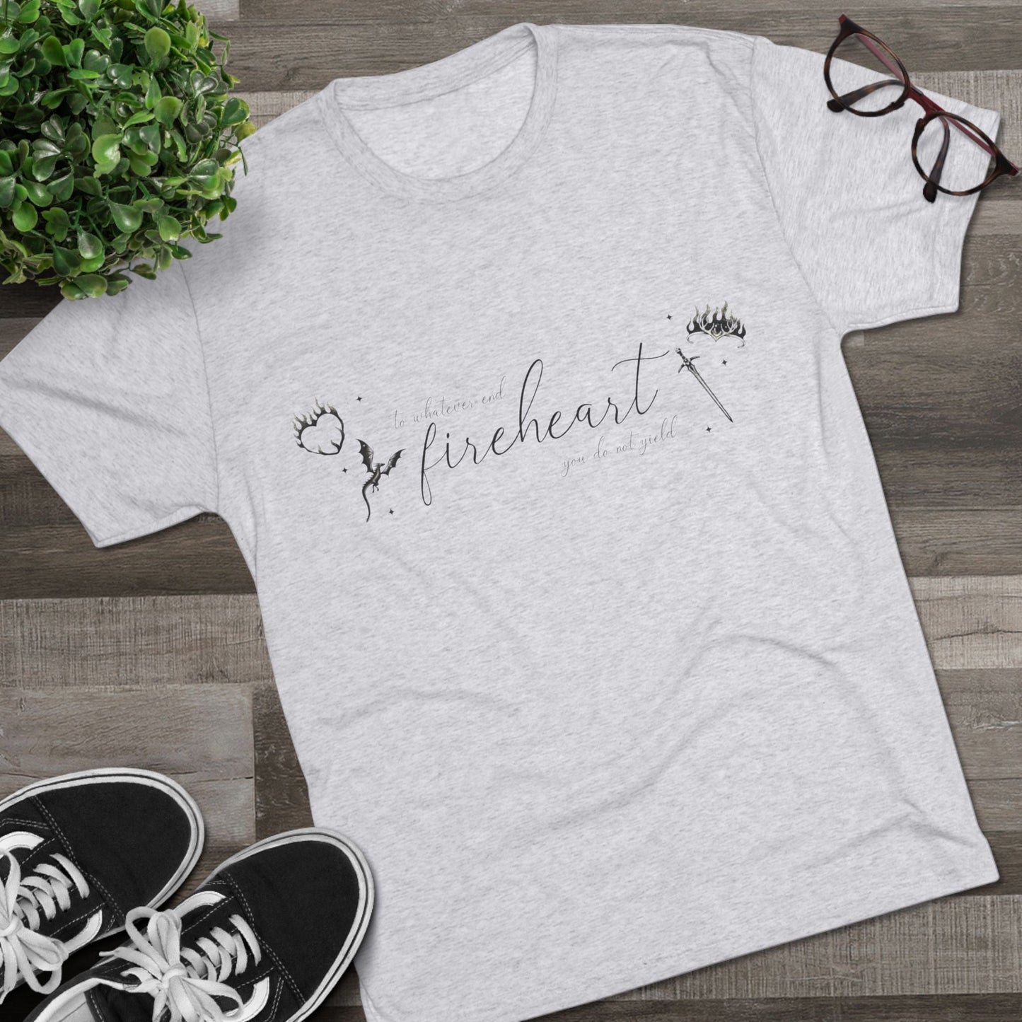 Fireheart Unisex Tri - Blend Crew Tee - Awfullynerdy.co