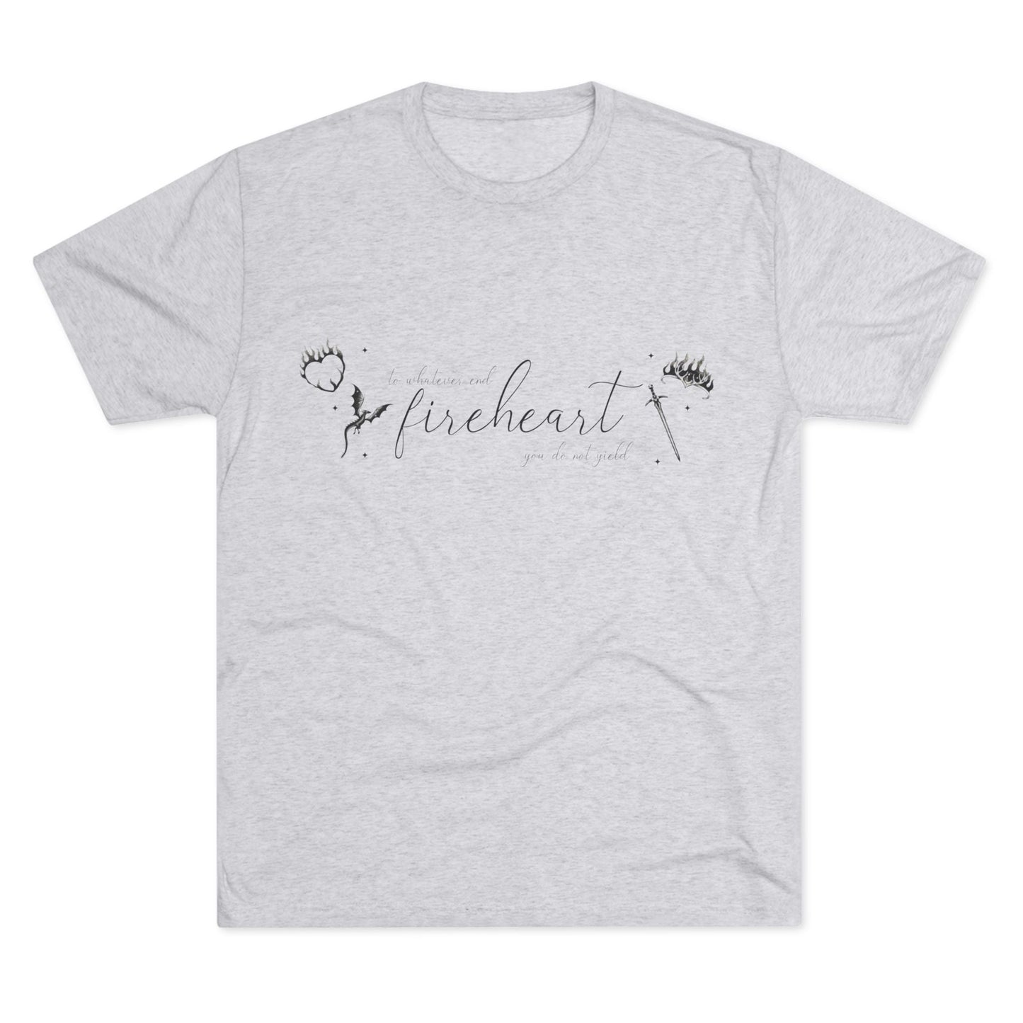 Fireheart Unisex Tri - Blend Crew Tee - Awfullynerdy.co