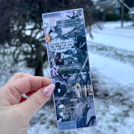 Fourth Wing Iron Flame Collage Bookmark - Awfullynerdy.co