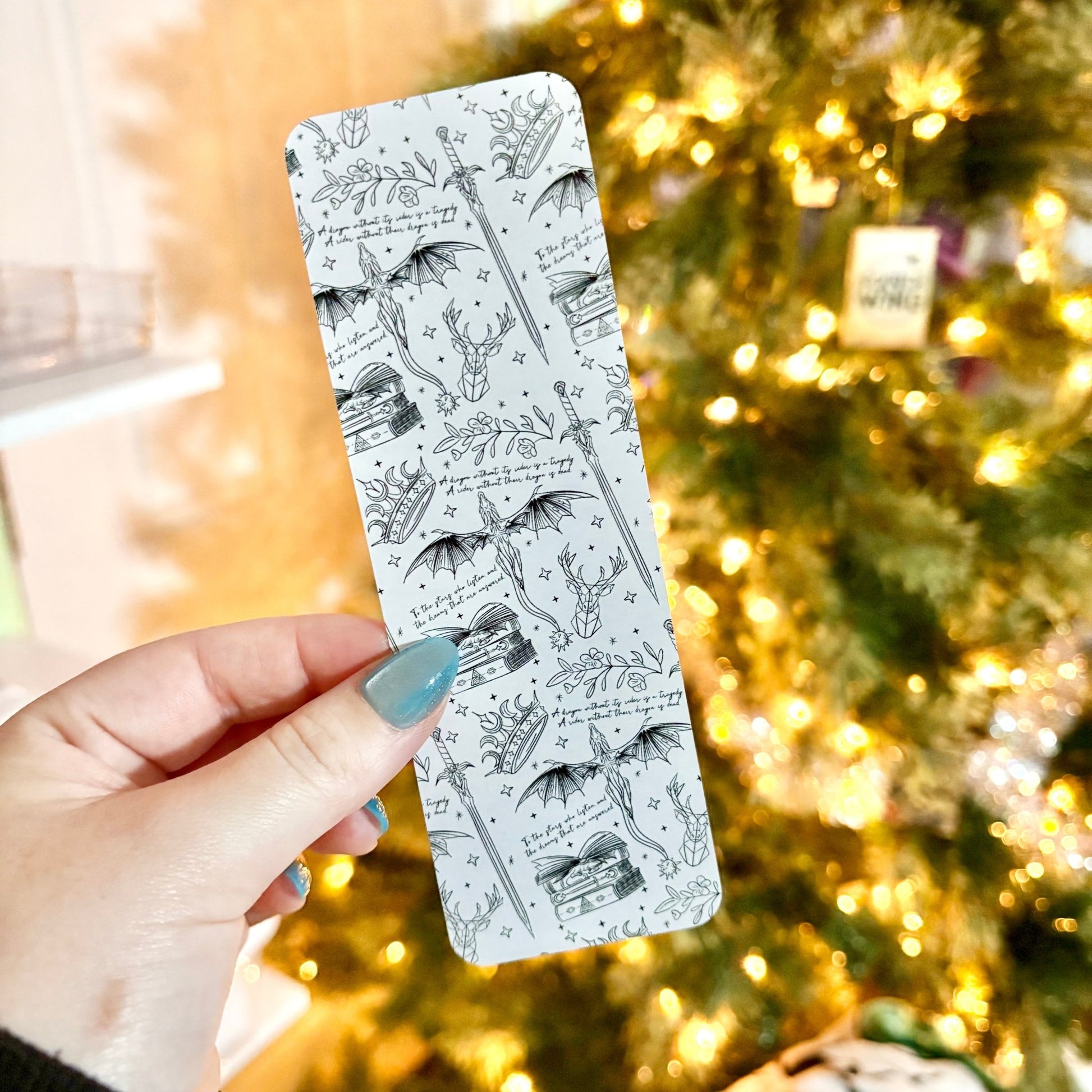 Fourth Wing Romantasy Inspired Cardstock Bookmark Dual Sided - Awfullynerdy.co