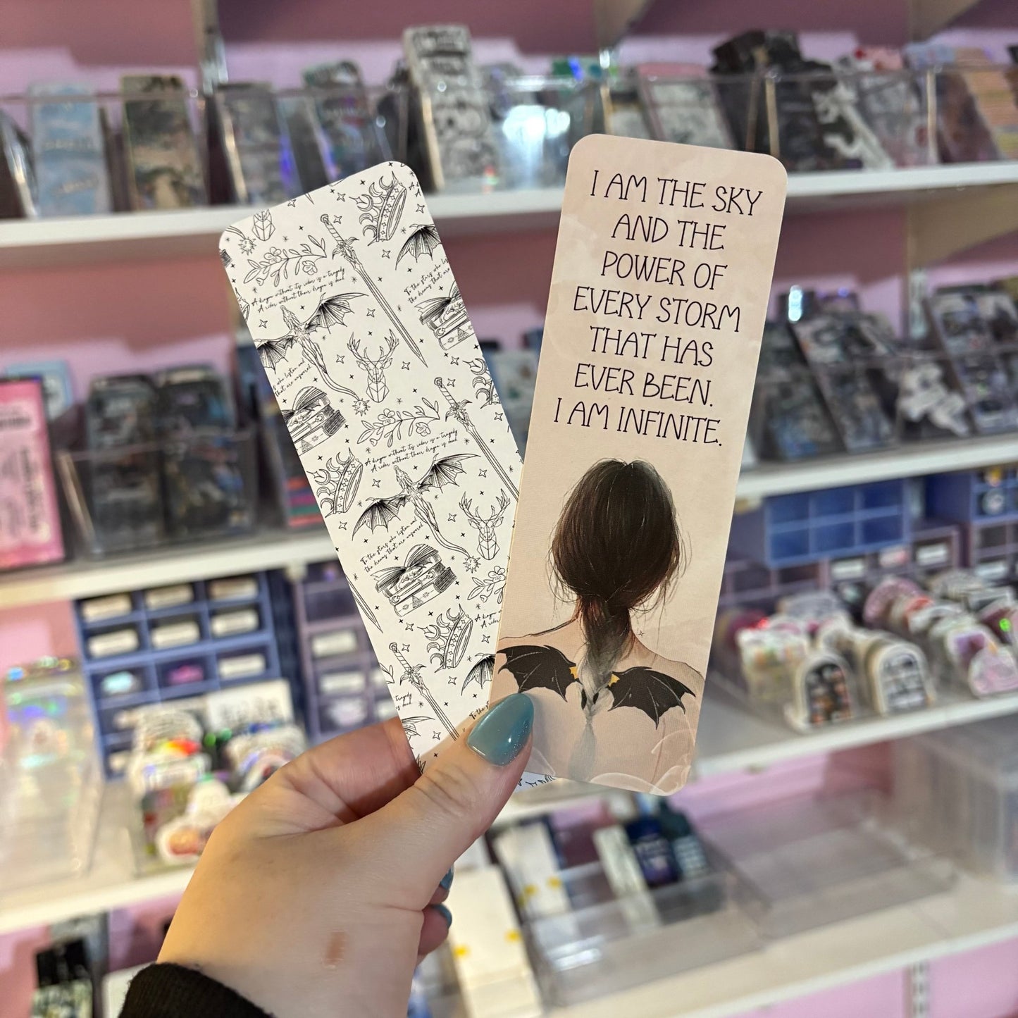 Fourth Wing Romantasy Inspired Cardstock Bookmark Dual Sided - Awfullynerdy.co