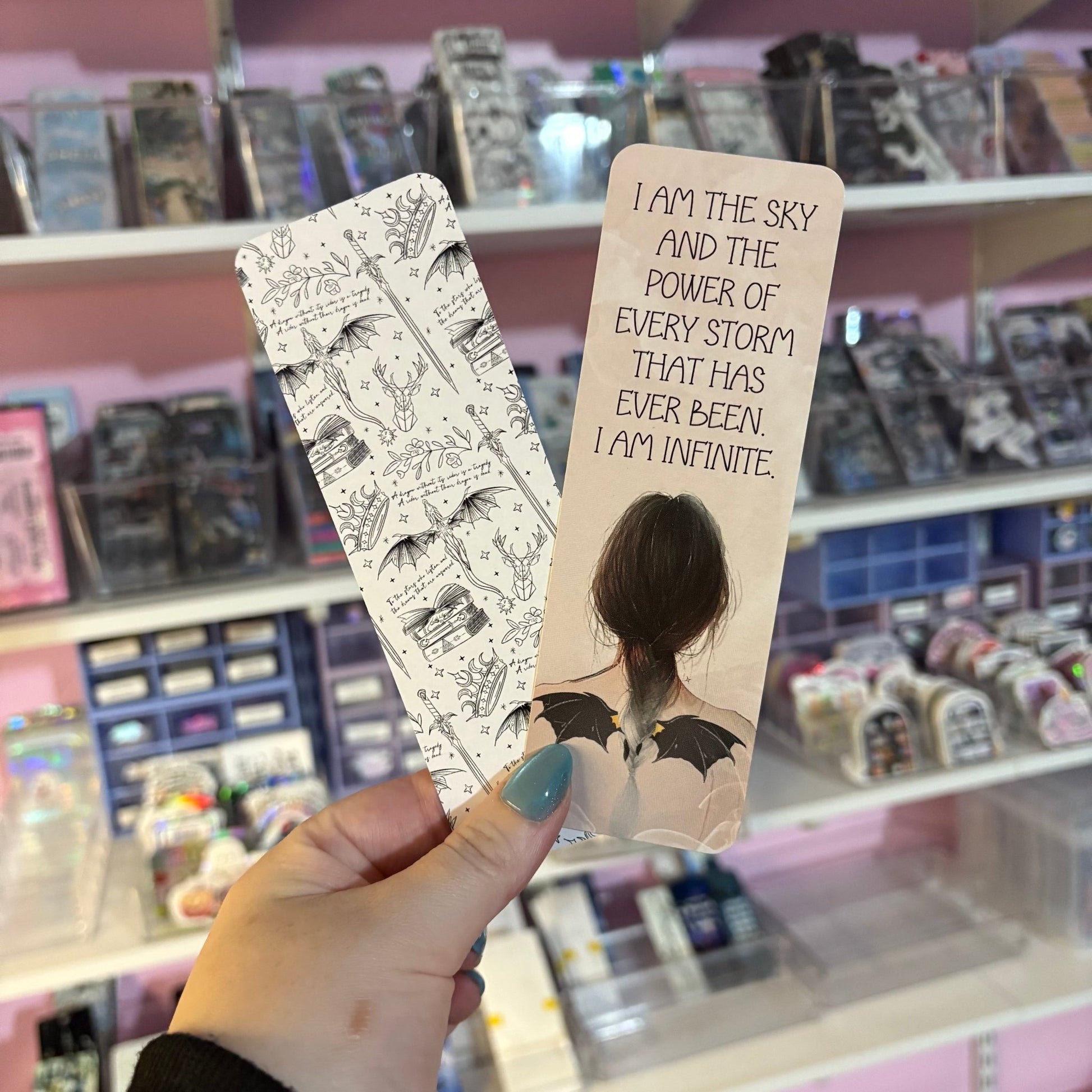 Fourth Wing Romantasy Inspired Cardstock Bookmark Dual Sided - Awfullynerdy.co