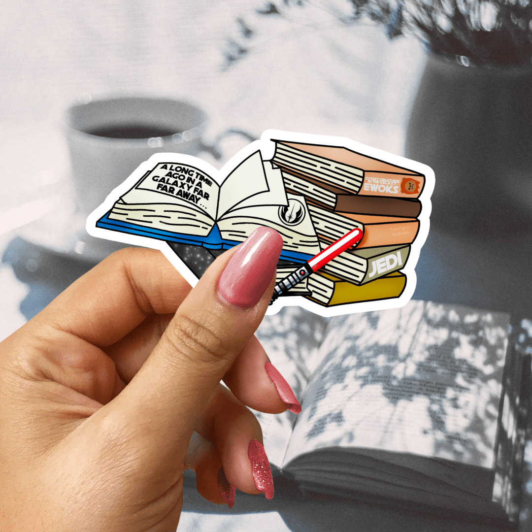 Galaxy Wars Inspired Bookstack Sticker - Awfullynerdy.co