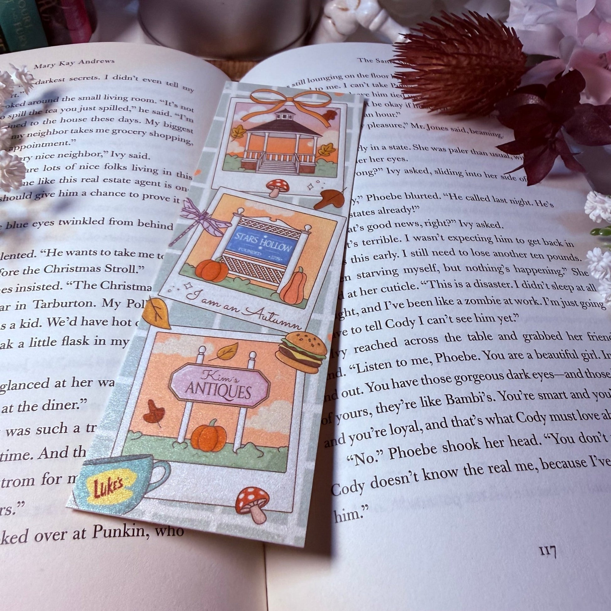 Gilmore Girls Fall Photos Bookmark - Pearl Matte Finish - Dual Sided - Awfullynerdy.co