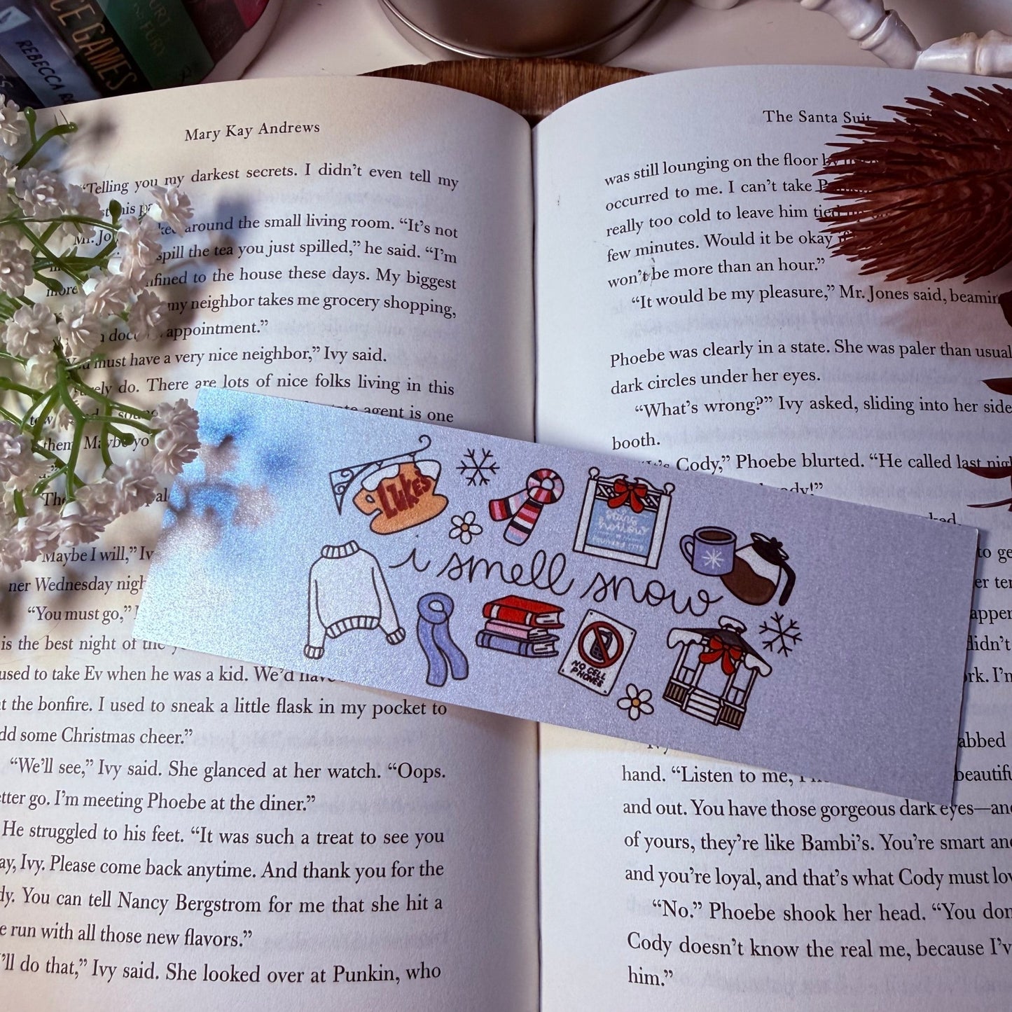 Gilmore Girls I Smell Snow Bookmark - Pearl Matte Finish - Dual Sided - Awfullynerdy.co