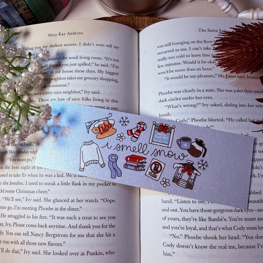 Gilmore Girls I Smell Snow Bookmark - Pearl Matte Finish - Dual Sided - Awfullynerdy.co
