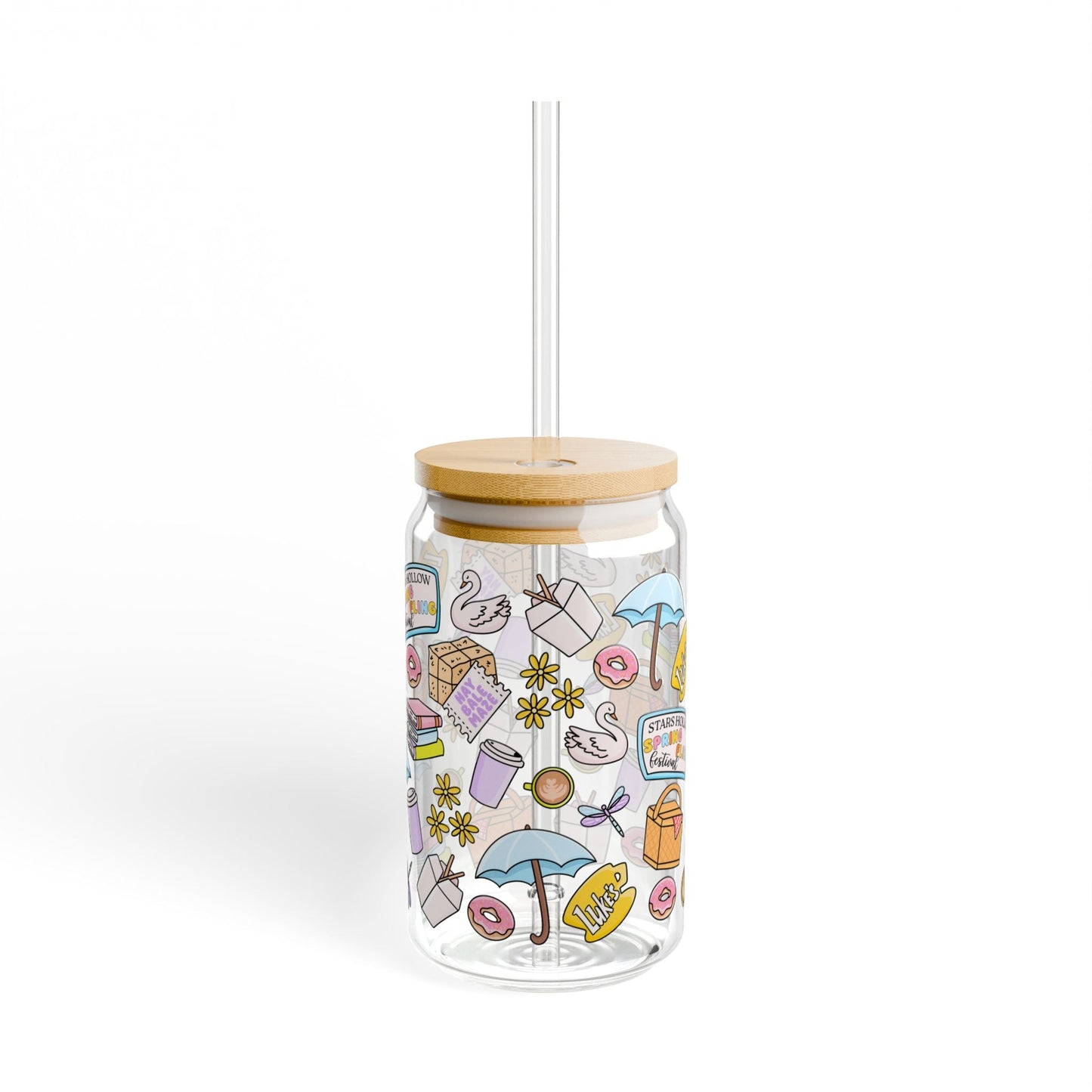 Gilmore Girls Inspired Spring Fling Sipper Glass, 16oz - Awfullynerdy.co