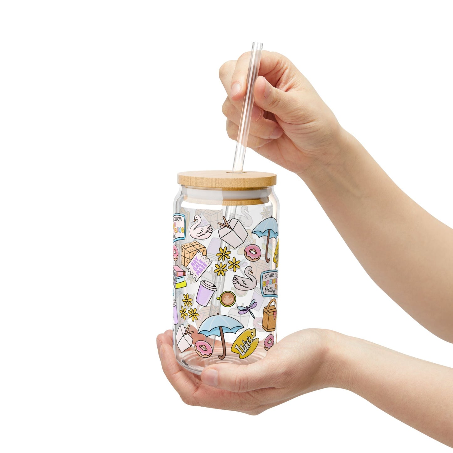 Gilmore Girls Inspired Spring Fling Sipper Glass, 16oz - Awfullynerdy.co