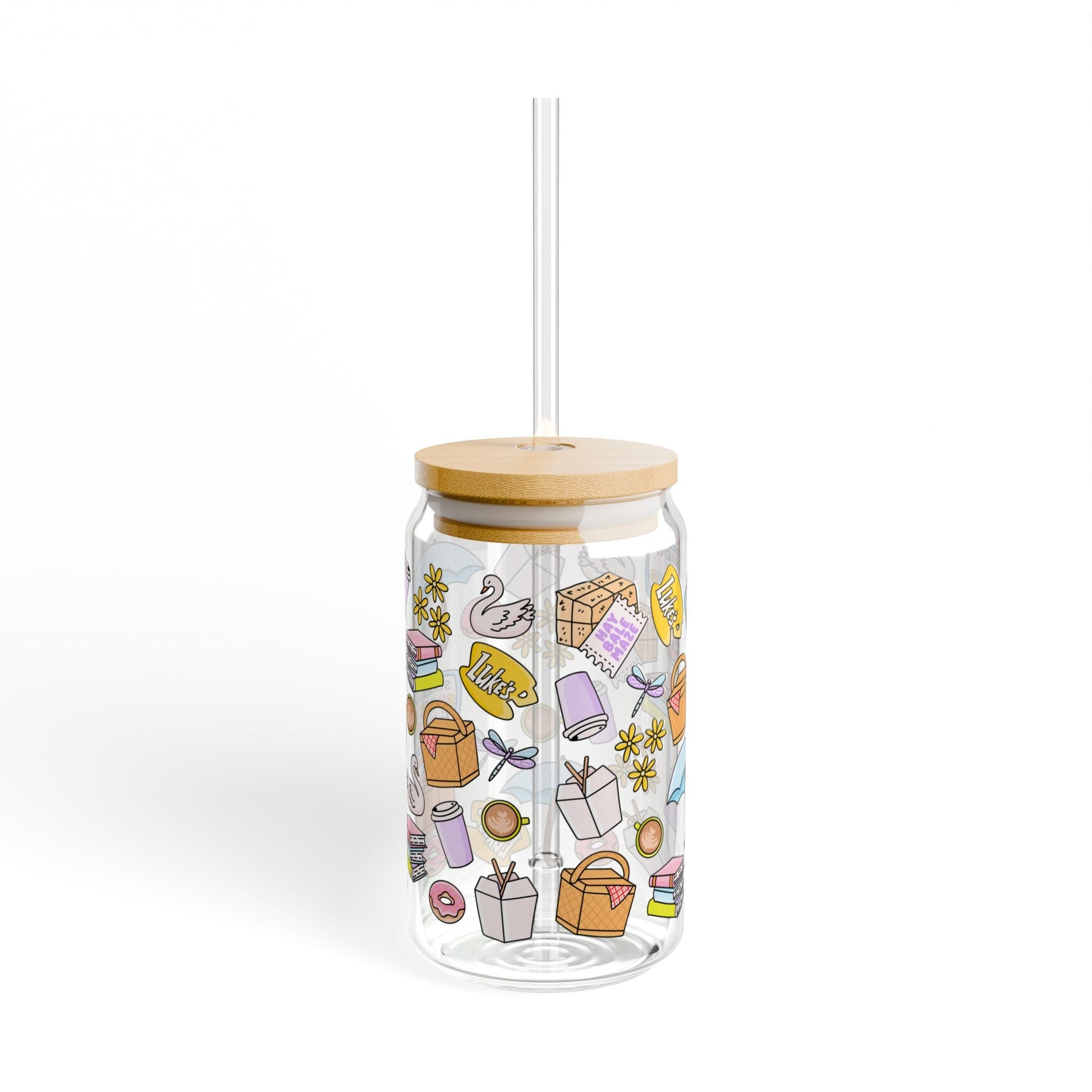 Gilmore Girls Inspired Spring Fling Sipper Glass, 16oz - Awfullynerdy.co