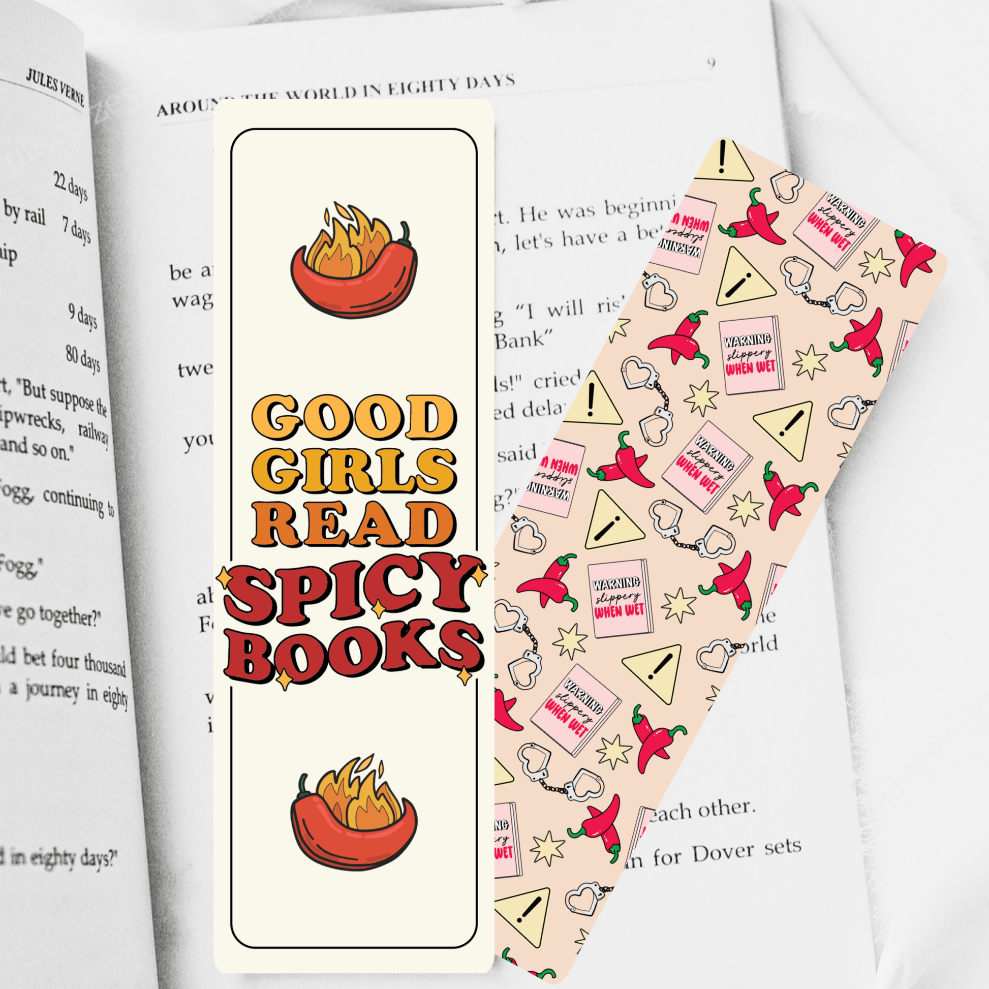 Good Girls Read Spicy Books Dual - Sided Cardstock Bookmark - Awfullynerdy.co