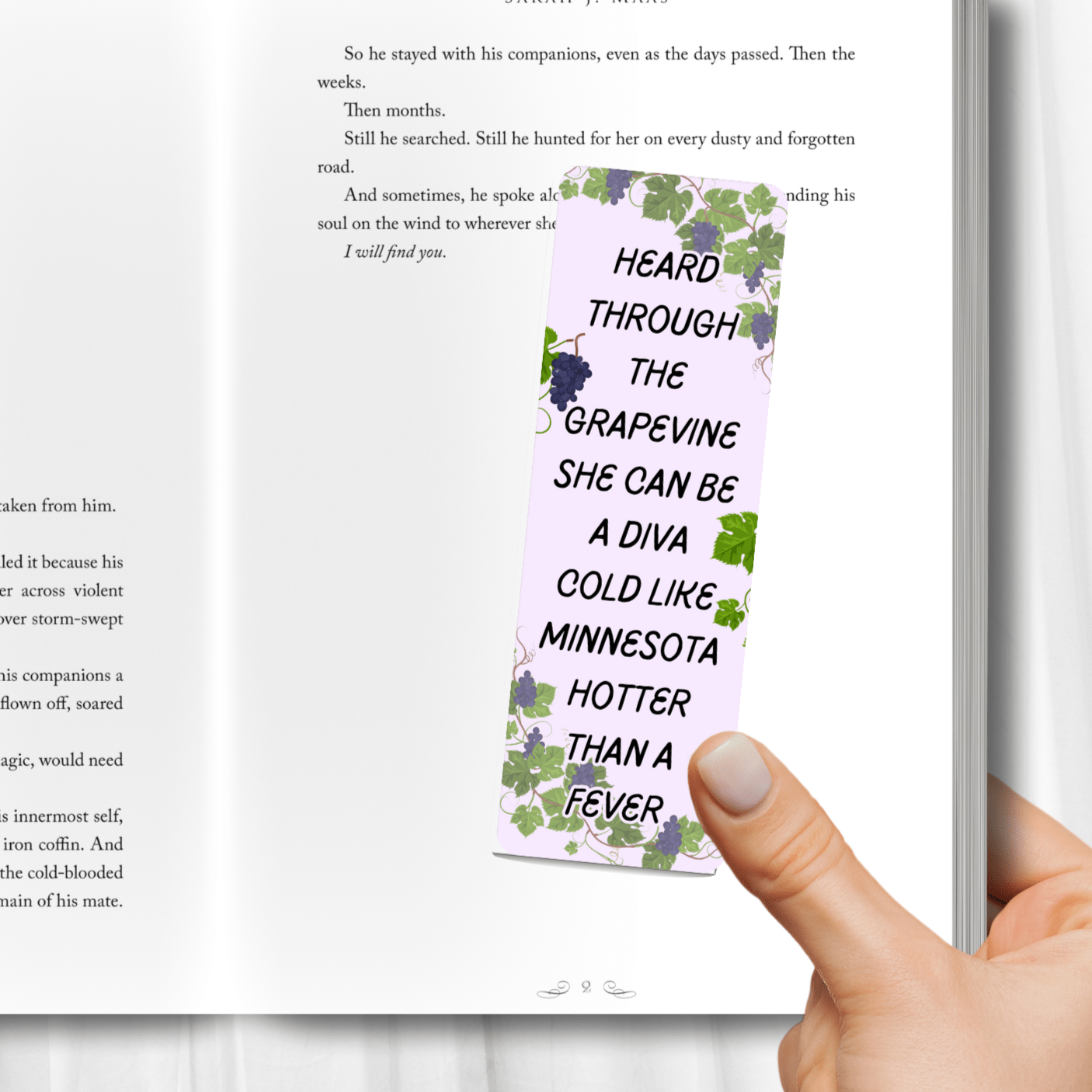 Grapevine Dual - Sided Cardstock Bookmark - Awfullynerdy.co