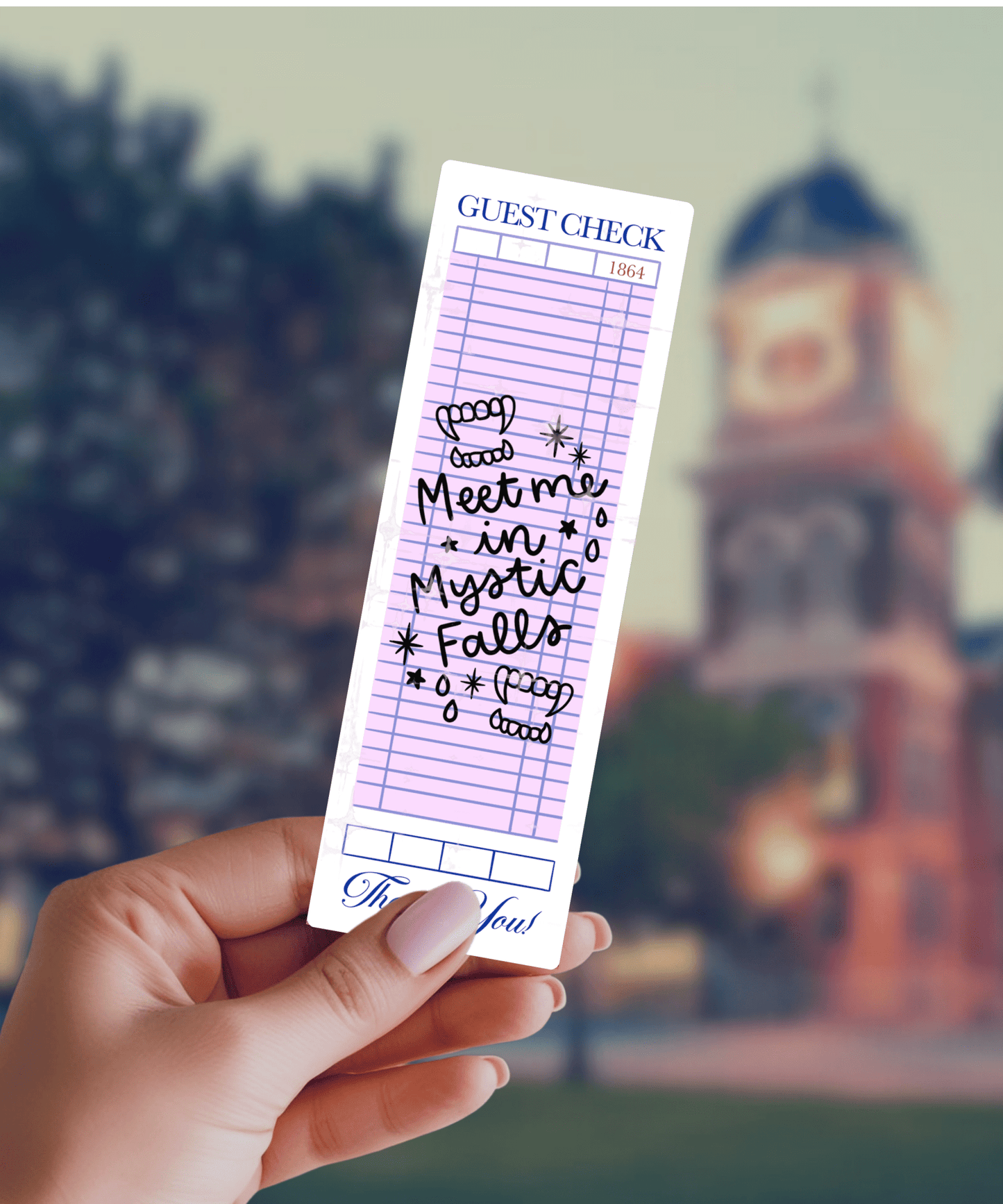 Guest Check Meet Me in Mystic Falls TVD Inspired Bookmark - Awfullynerdy.co