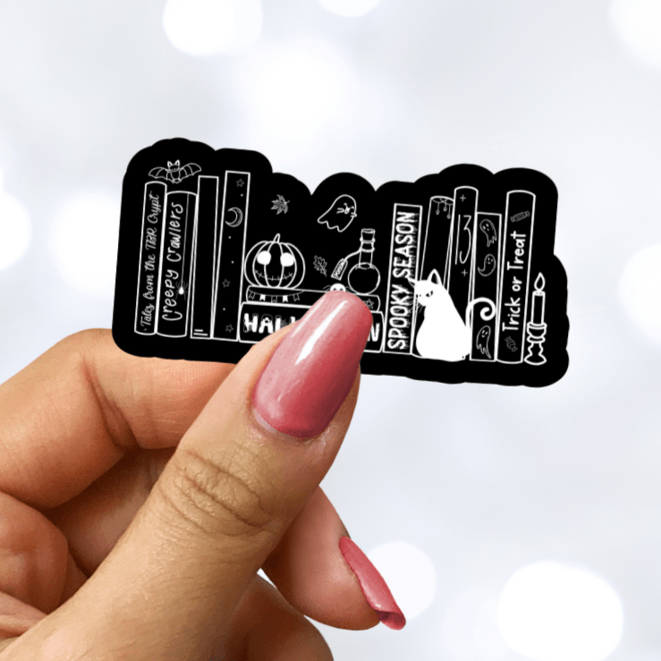 Halloween Season Books Sticker - Awfullynerdy.co